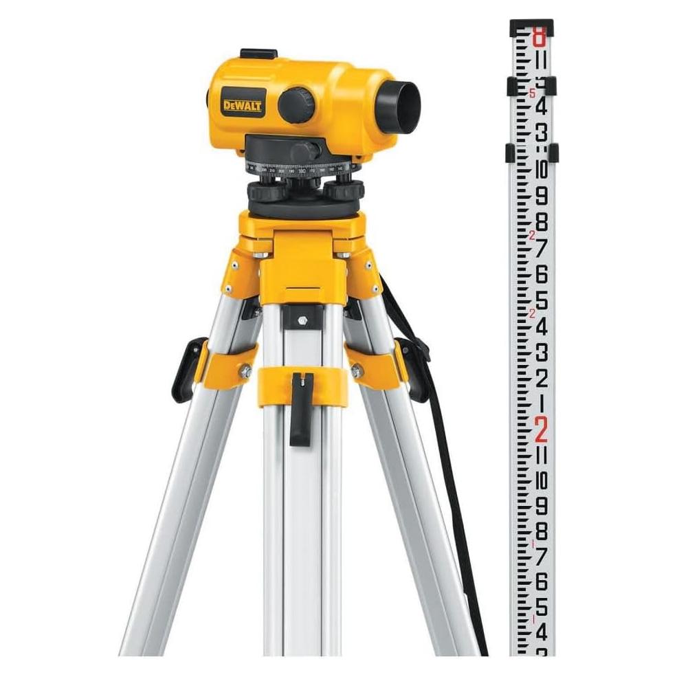Nivel Óptico Automático DEWALT DW096PK 26X con Trípode y Varilla
