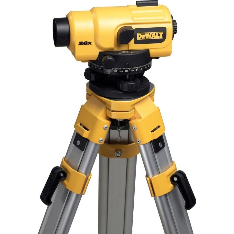 Nivel Óptico Automático DEWALT DW096PK 26X con Trípode y Varilla