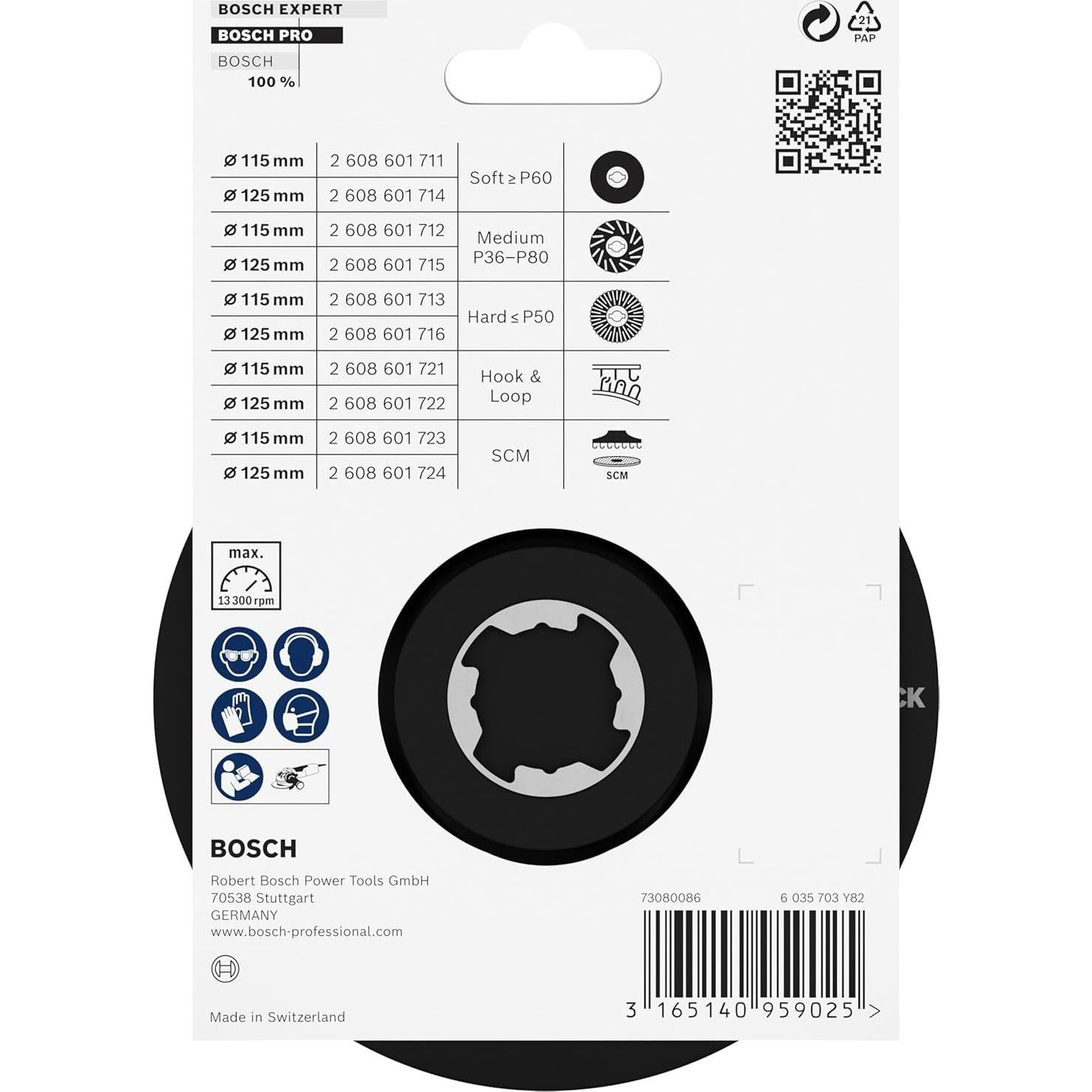 Placa de soporte Bosch Professional 2608601723 Ø 115 mm X-Lock