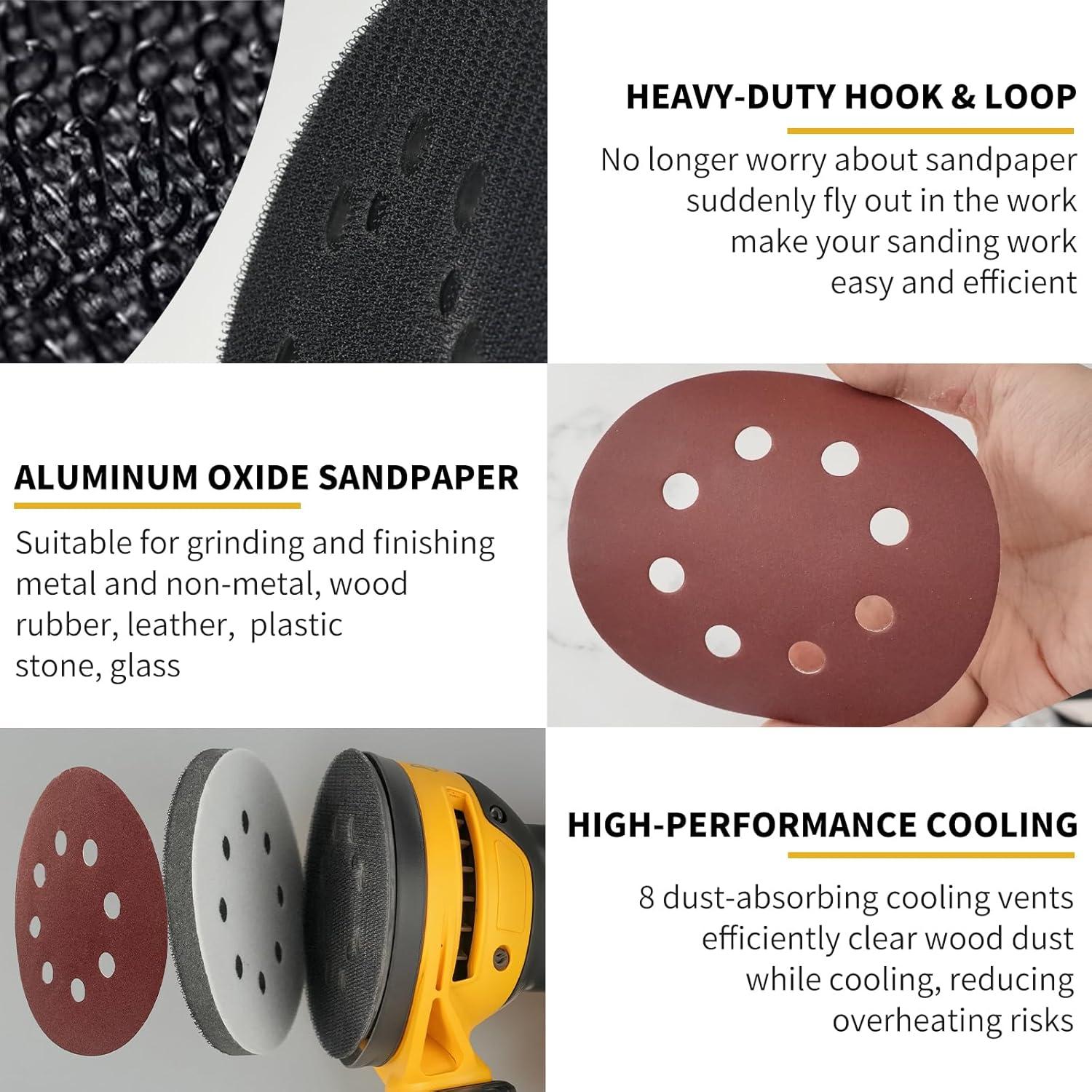 Almohadilla de Lijadora Orbital 5" DeWalt DWE6423 con 36 Discos