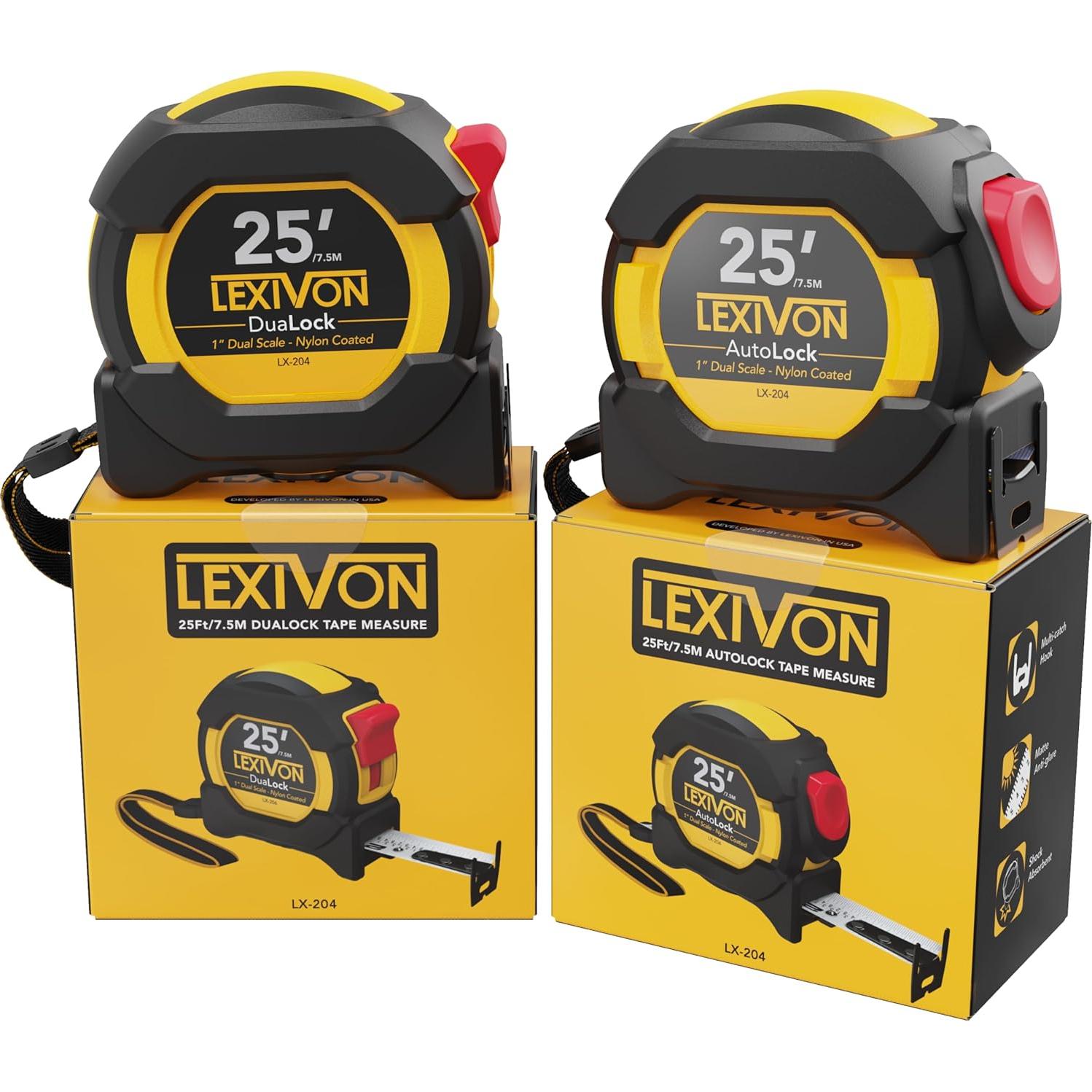 Cinta Métrica LEXIVON 25ft/7.5m Doble Cara Nylon LX-204