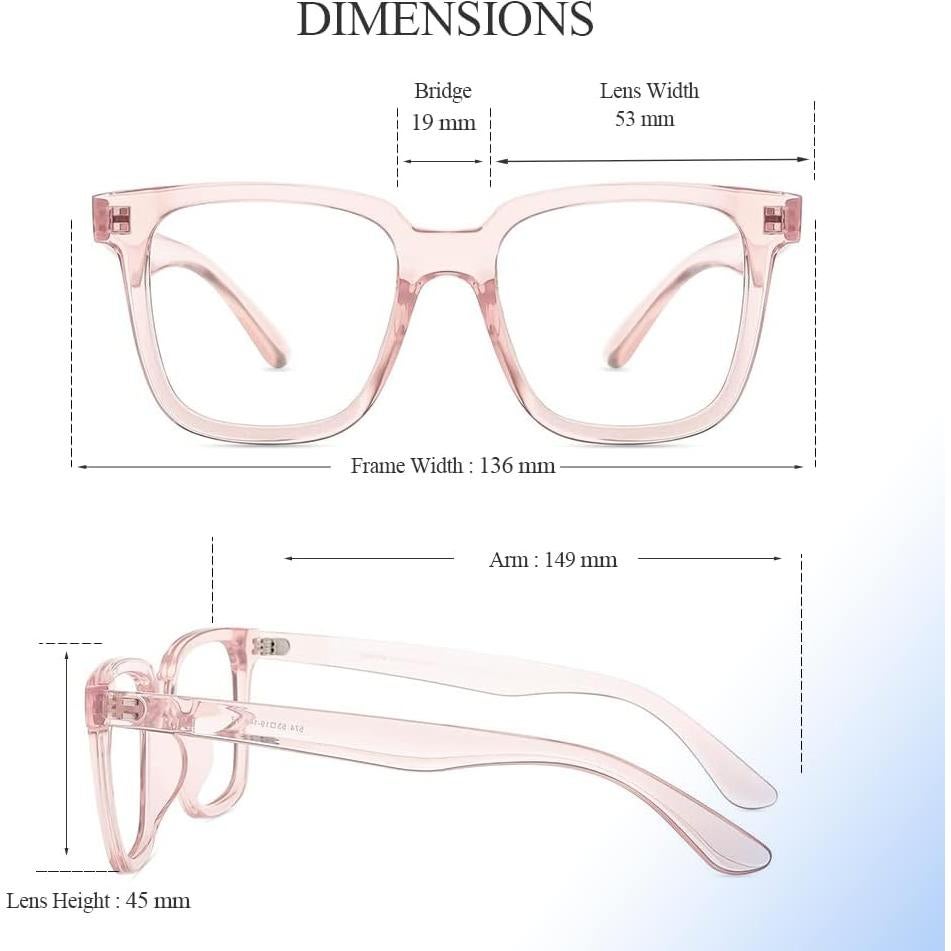 Gafas de bloqueo luz azul Firmoo Oversize Rosa UV400