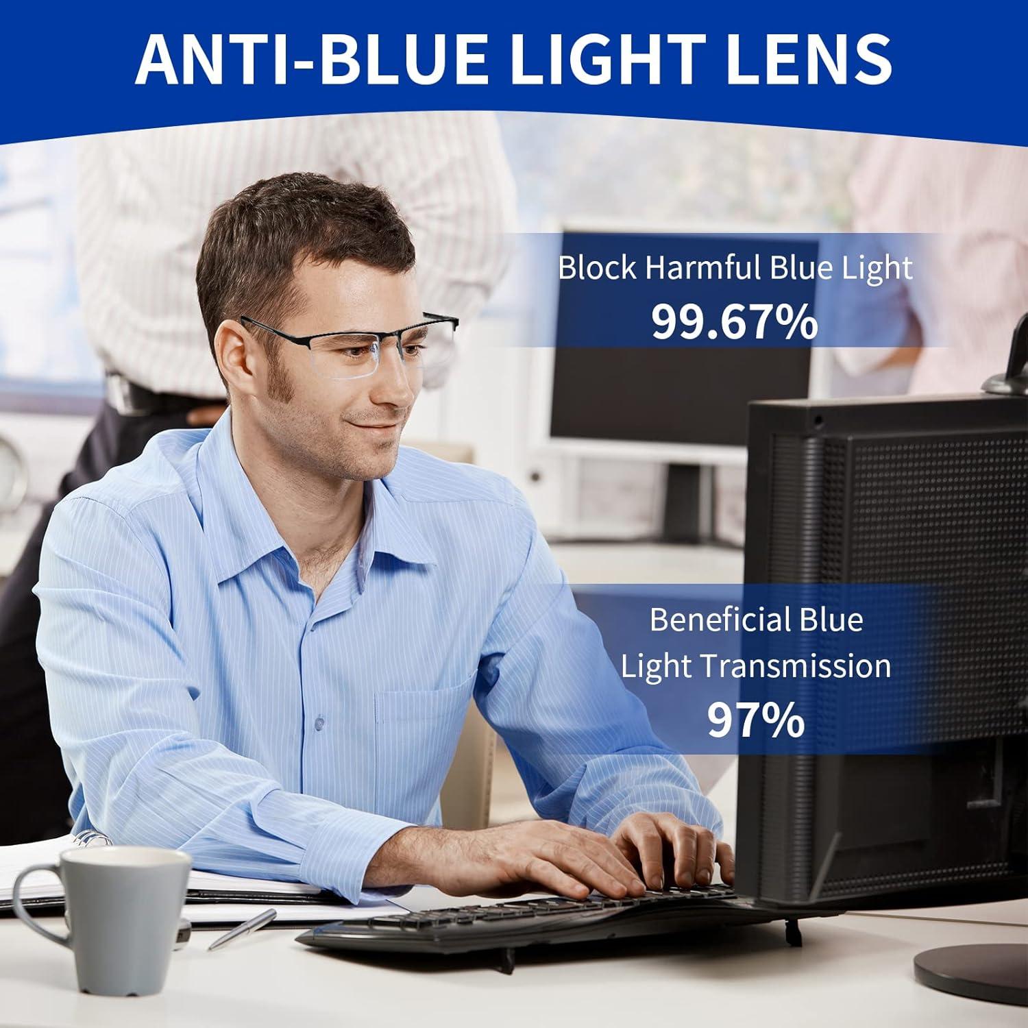 Gafas de Lectura 1.0x Bxgxlelin con Filtro de Luz Azul - Paquete de 3