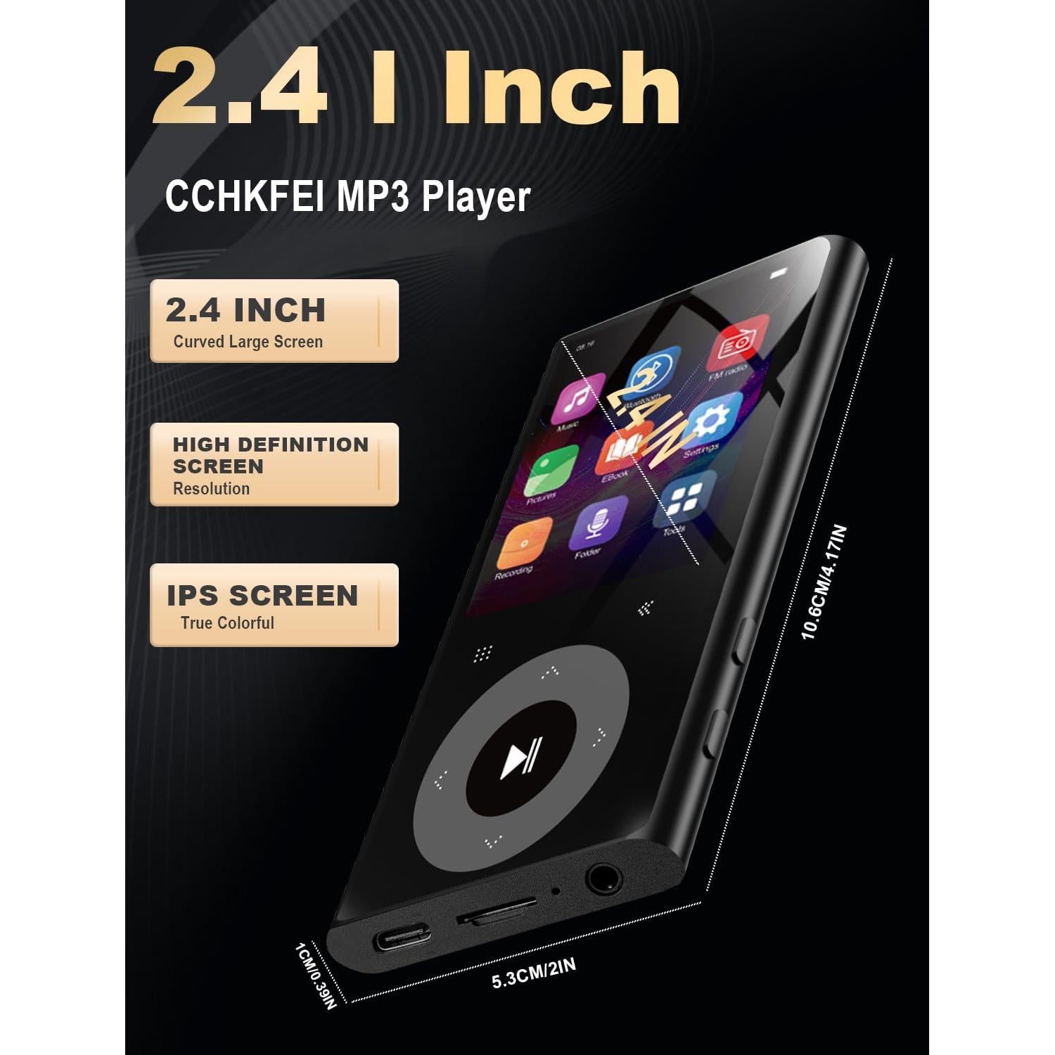 Reproductor MP3 CCHKFEI 64GB Bluetooth 5.3 Pantalla 2.4"
