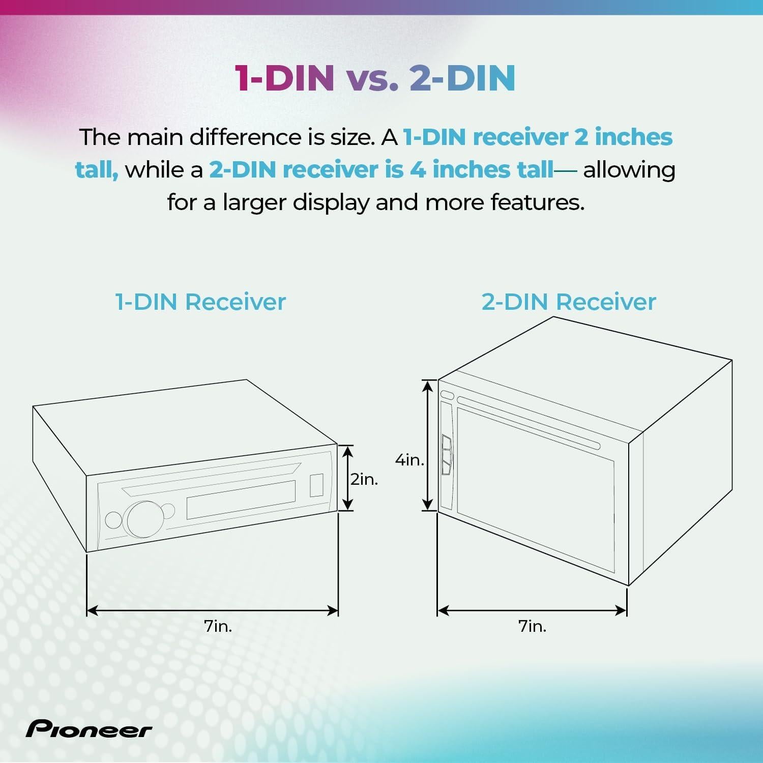 Receptor de CD Doble Din Pioneer FH-S722BS - Bluetooth, USB, Ecualizador 13 bandas