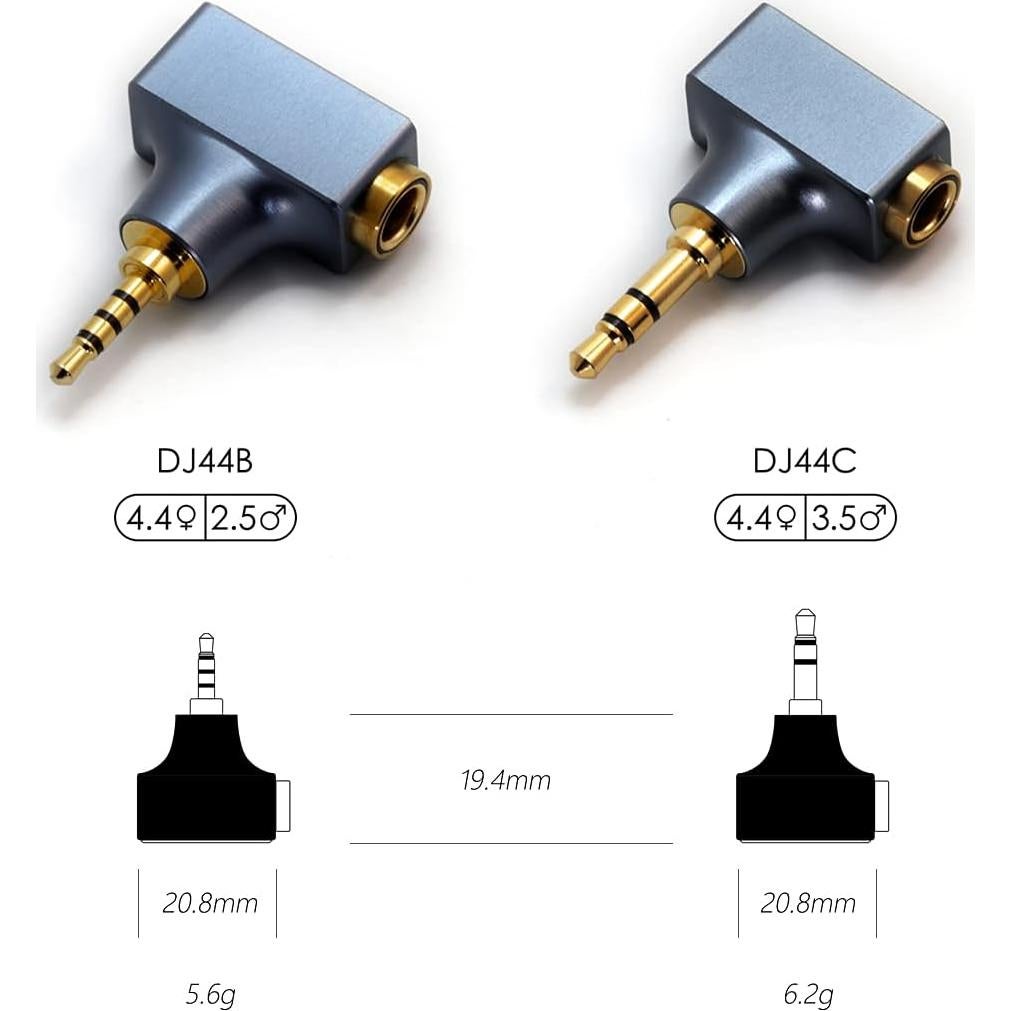 Adaptador de Audio Balanceado DD ddHiFi DJ44B 4.4mm a 2.5mm