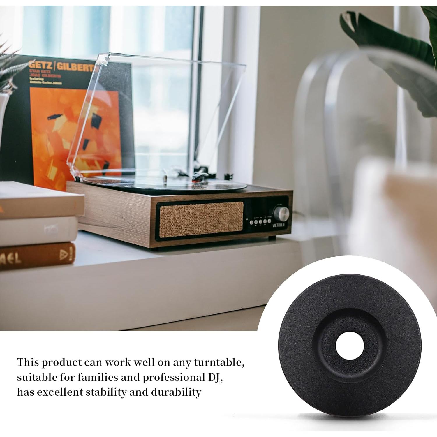 Adaptador de disco 45 RPM MayRecords Aluminio Negro 7"