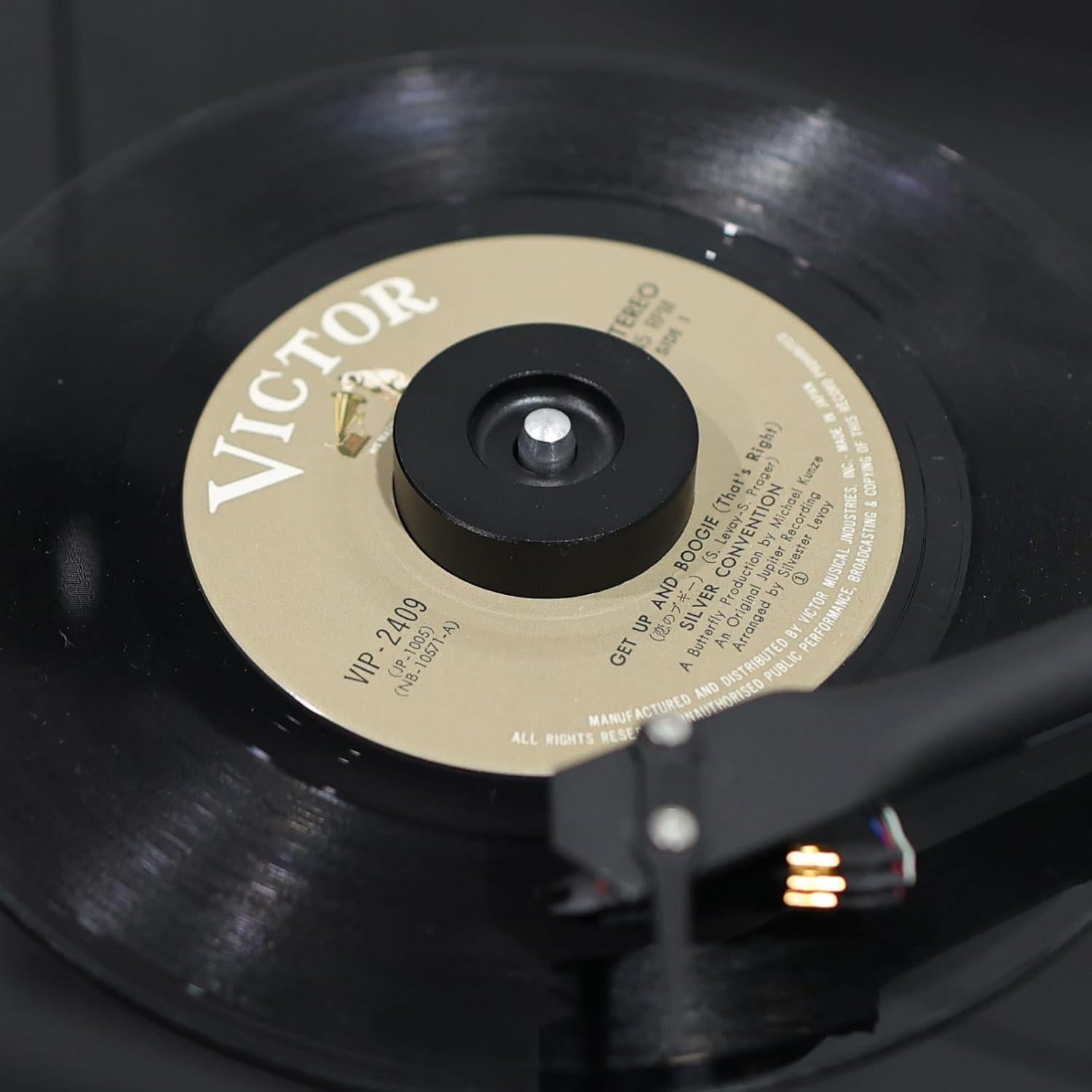 Adaptador de disco 45 RPM MayRecords Aluminio Negro 7"