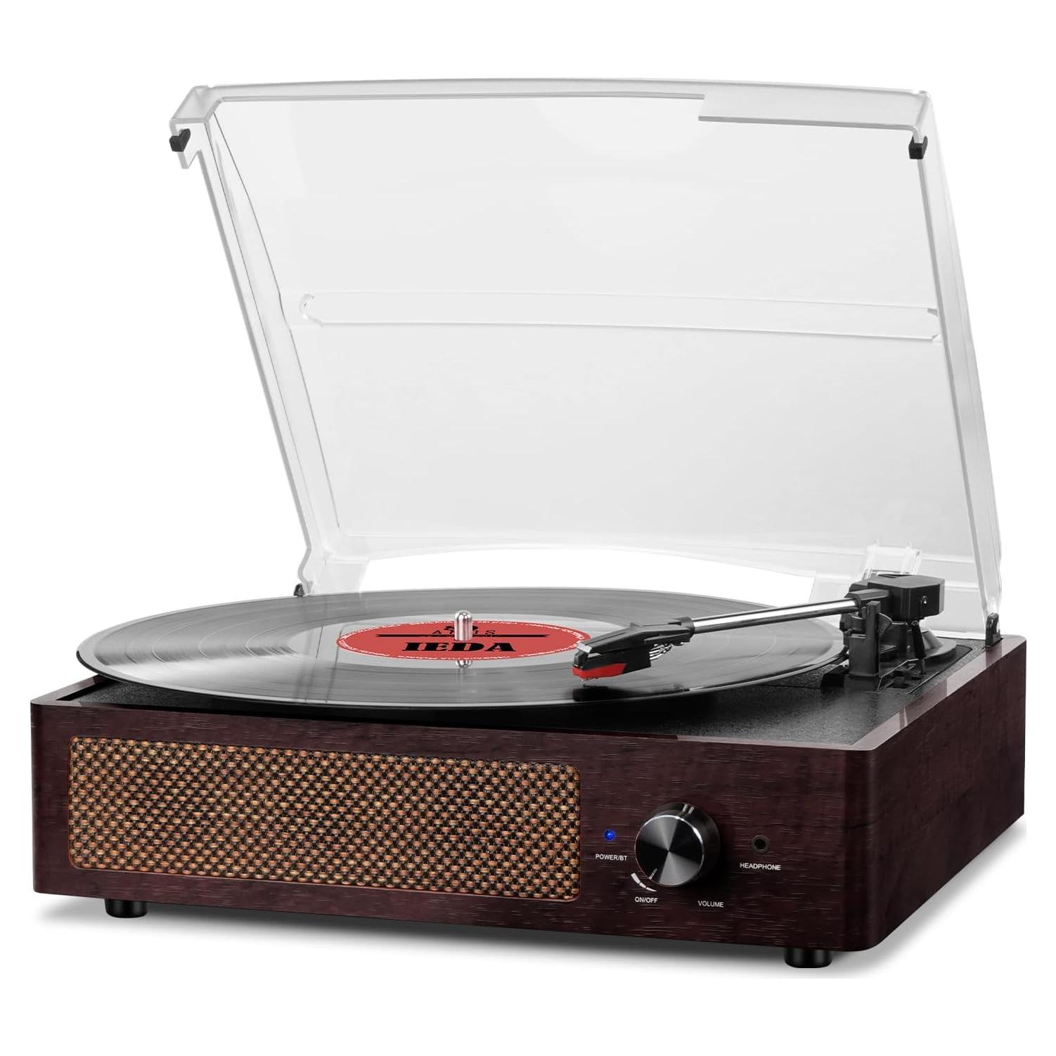 Reproductor de Vinilo Bluetooth Cotsoco M49 3 Velocidades 2 Altavoces