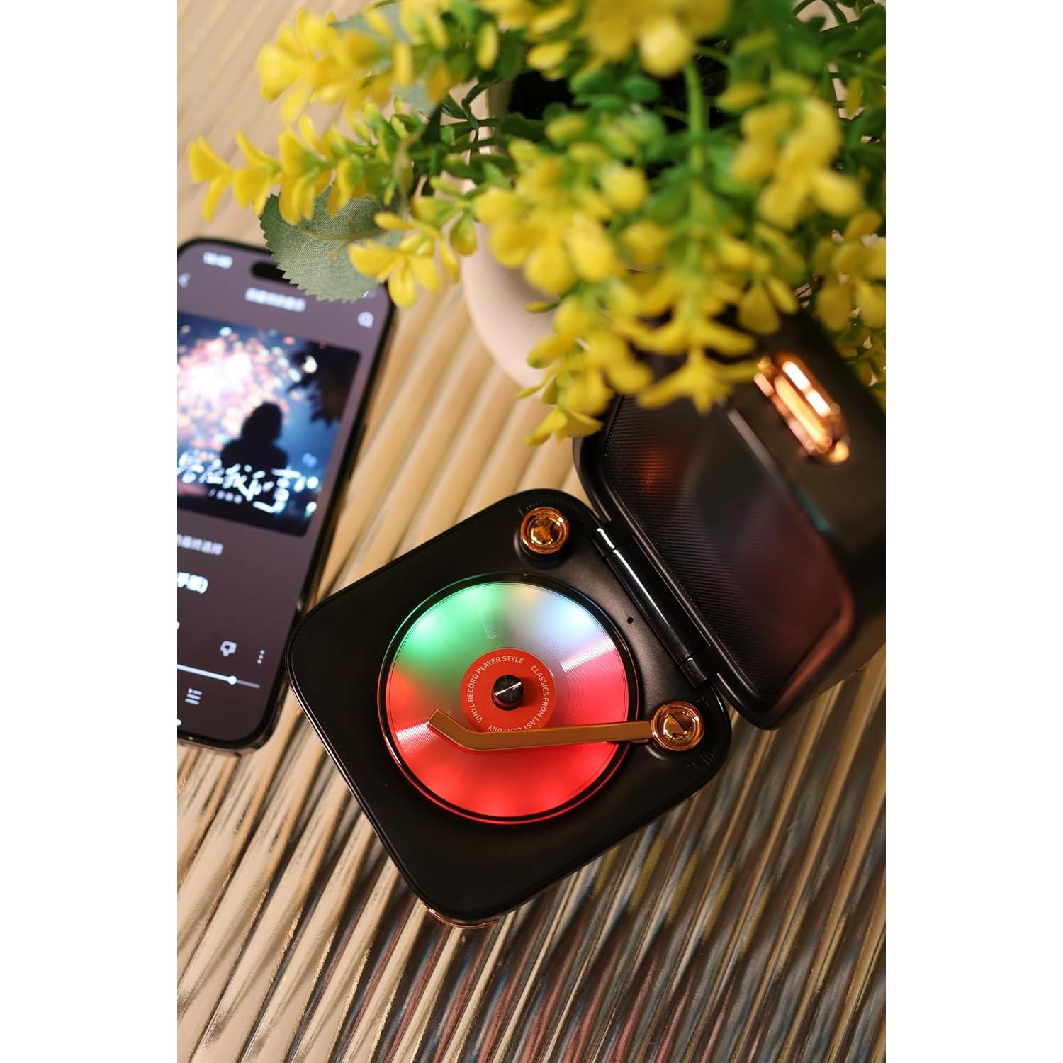 Altavoz Vintage Bluetooth SHENZHEN A17 con Luces Coloridas
