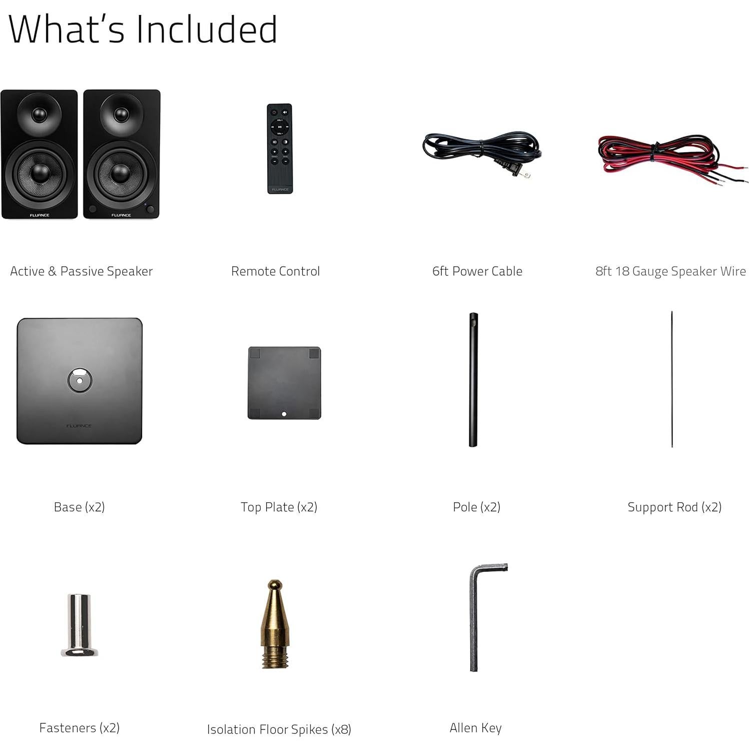 Fluance Ai41 Powered 2-Way 2.0 Stereo Bookshelf Speakers with Speaker Stands 5" Drivers 90W Amplifier for Turntable Bluetooth 5 Wireless Music Streaming with RCA Optical Subwoofer Out (Black Ash)