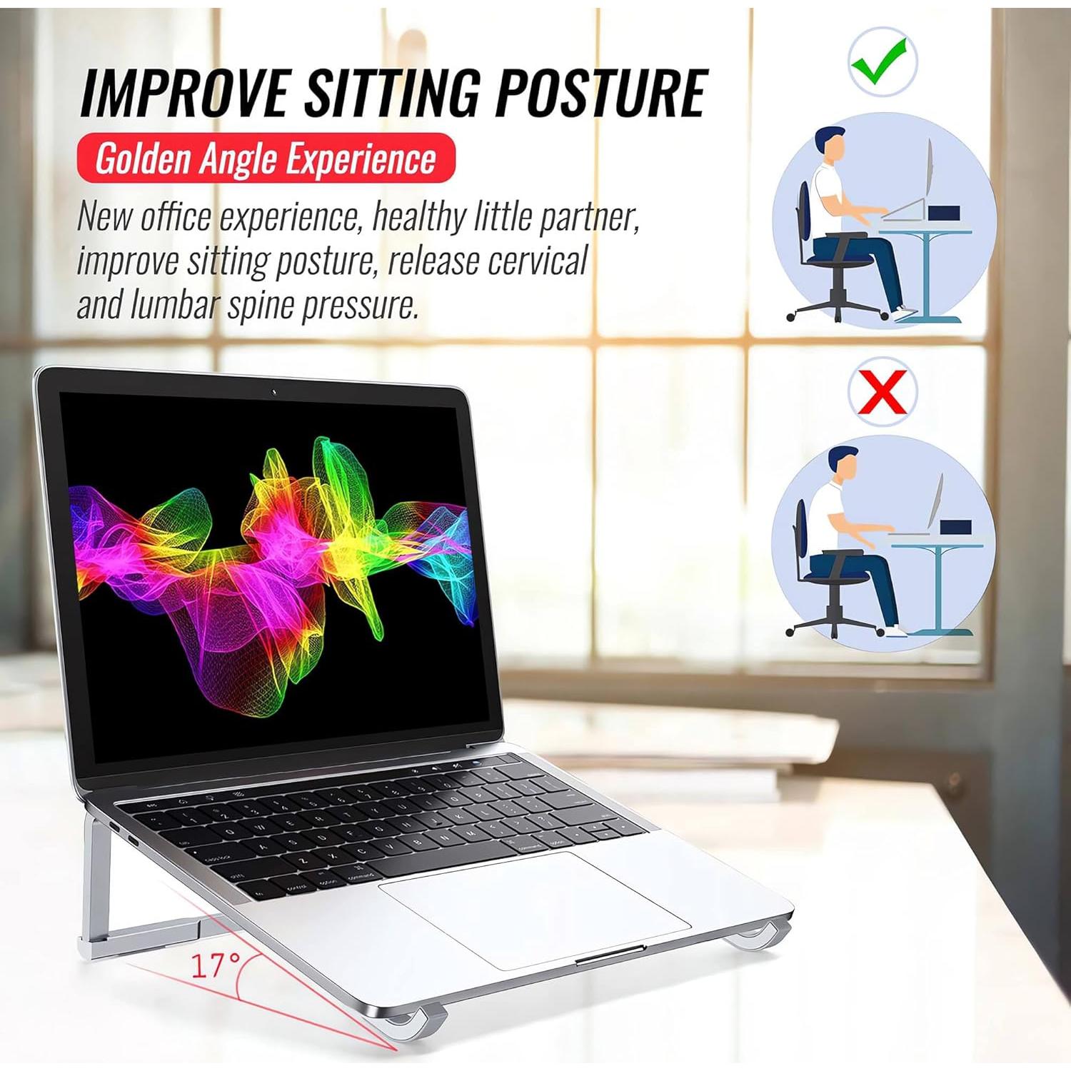 Soporte Plegable para Laptop TBITD Aluminio Ergonómico 11-15.6"