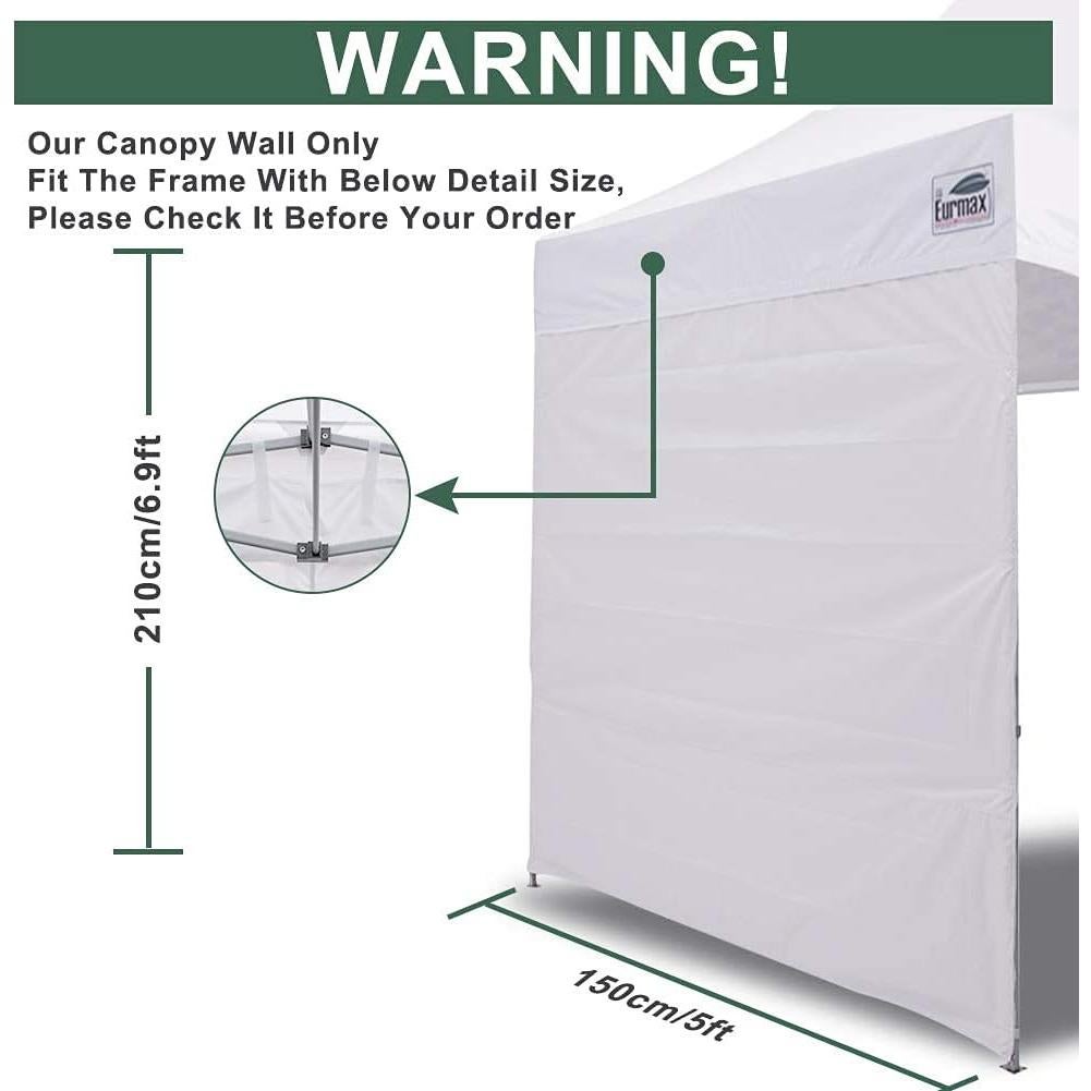 Pared Lateral Eurmax 5x5m Blanca para Carpa Pop Up