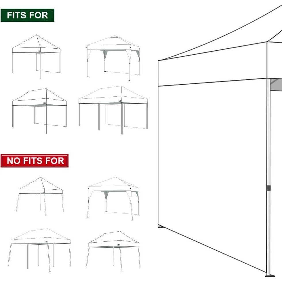 Pared Lateral Eurmax 5x5m Blanca para Carpa Pop Up