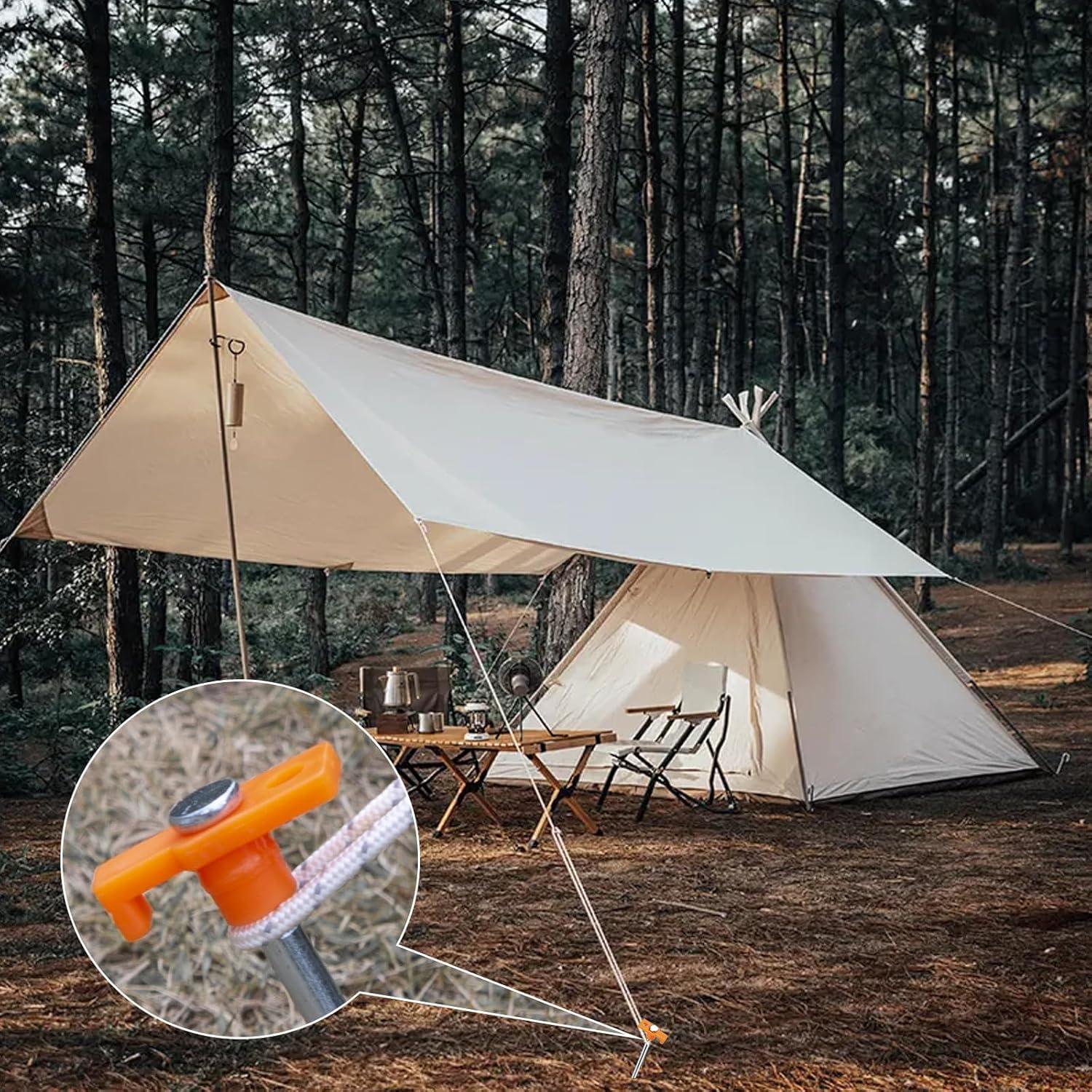 12 Estacas de Camping AVOFOREST 18 cm Antioxidante Naranja