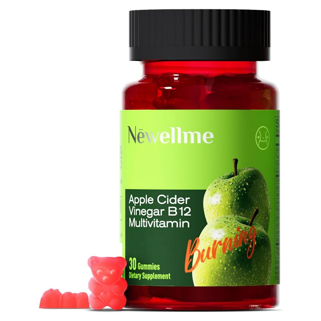 Gomitas Orgánicas Veganas NEWELLME de Vinagre de Sidra 30 Unidades