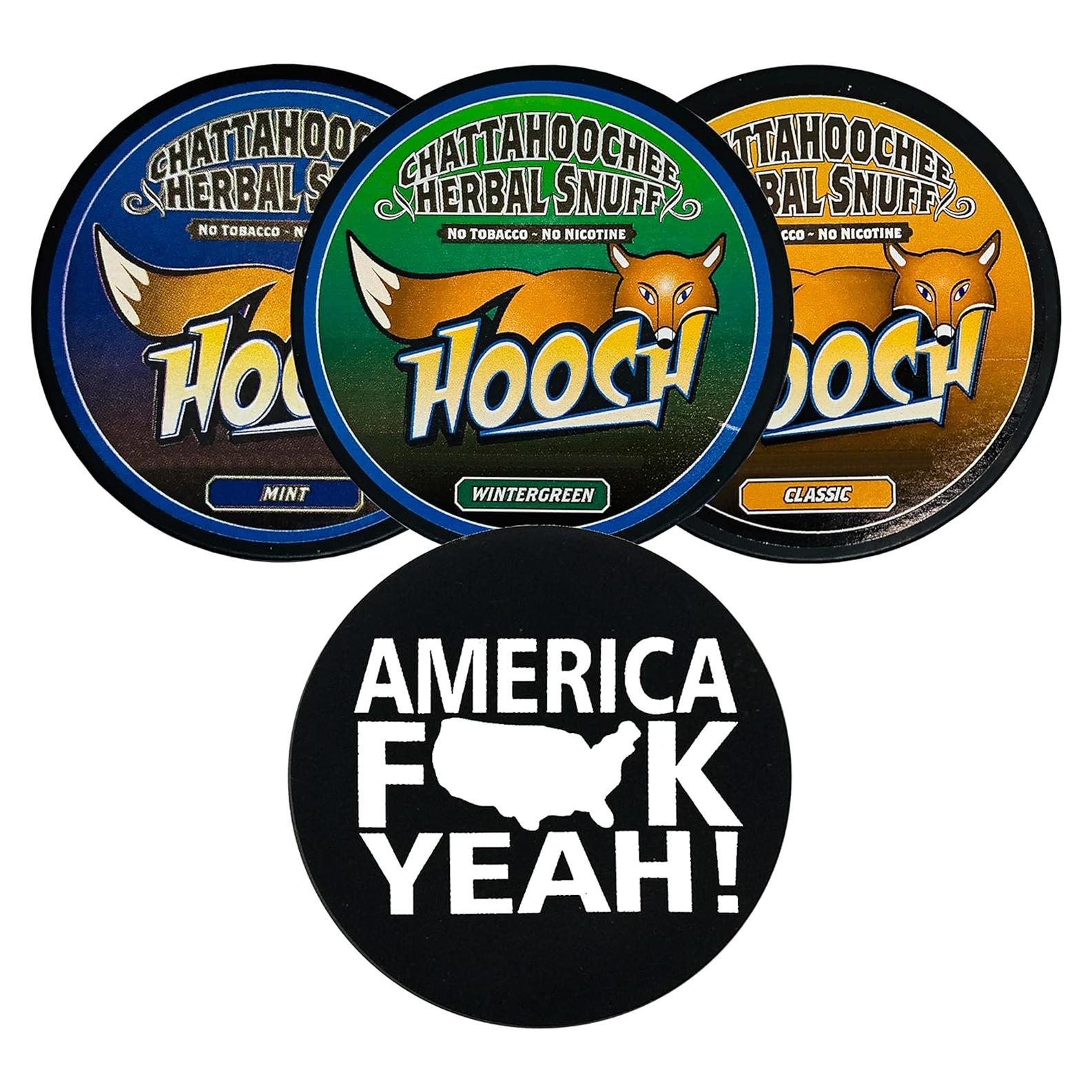 Hooch Herbal Snuff Corte Fino - Variedad 3 Latas Menta, Wintergreen, Clásico