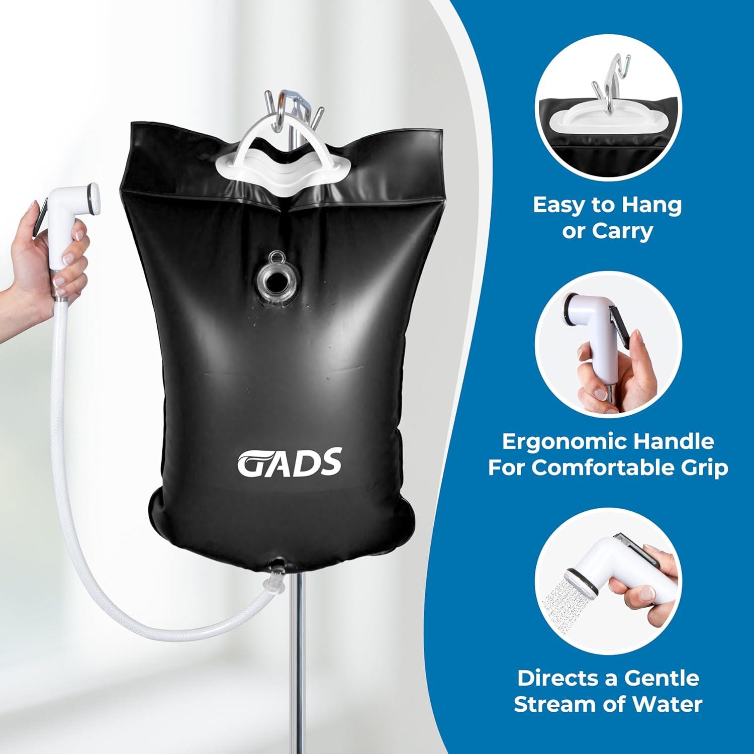 Estación de Lavado de Cabello Portátil GADS 2.5 Galones Negra