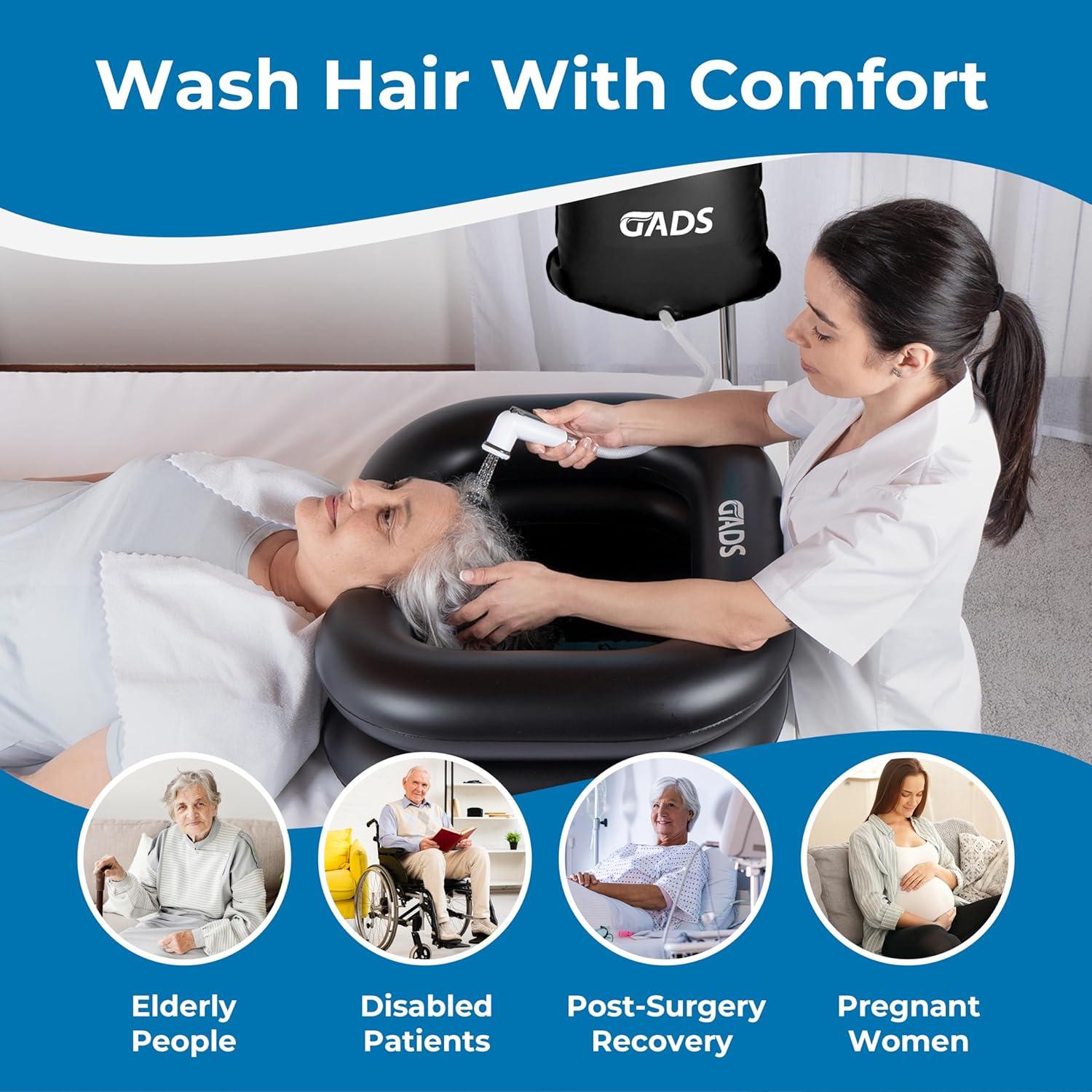 Estación de Lavado de Cabello Portátil GADS 2.5 Galones Negra