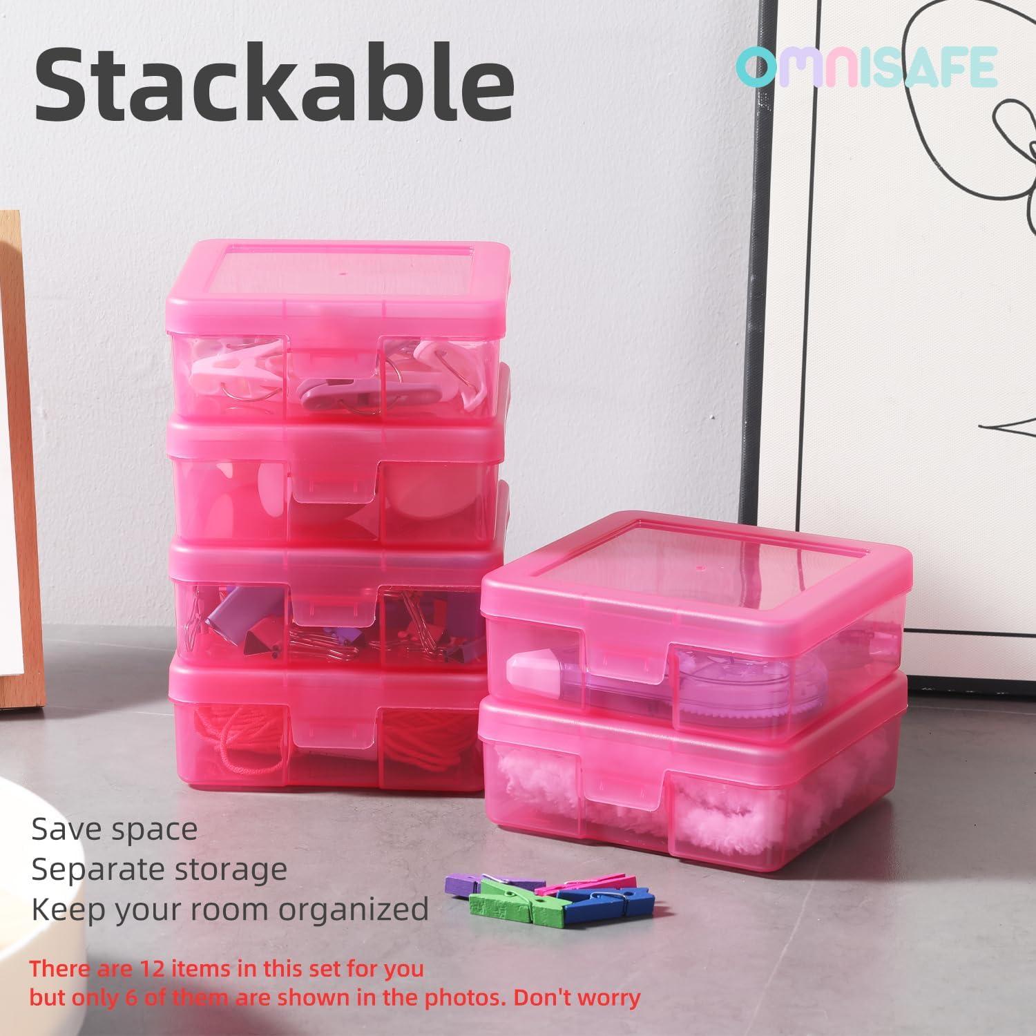 Organizadores de Arte OMNISAFE 12 Piezas Plástico Rosa