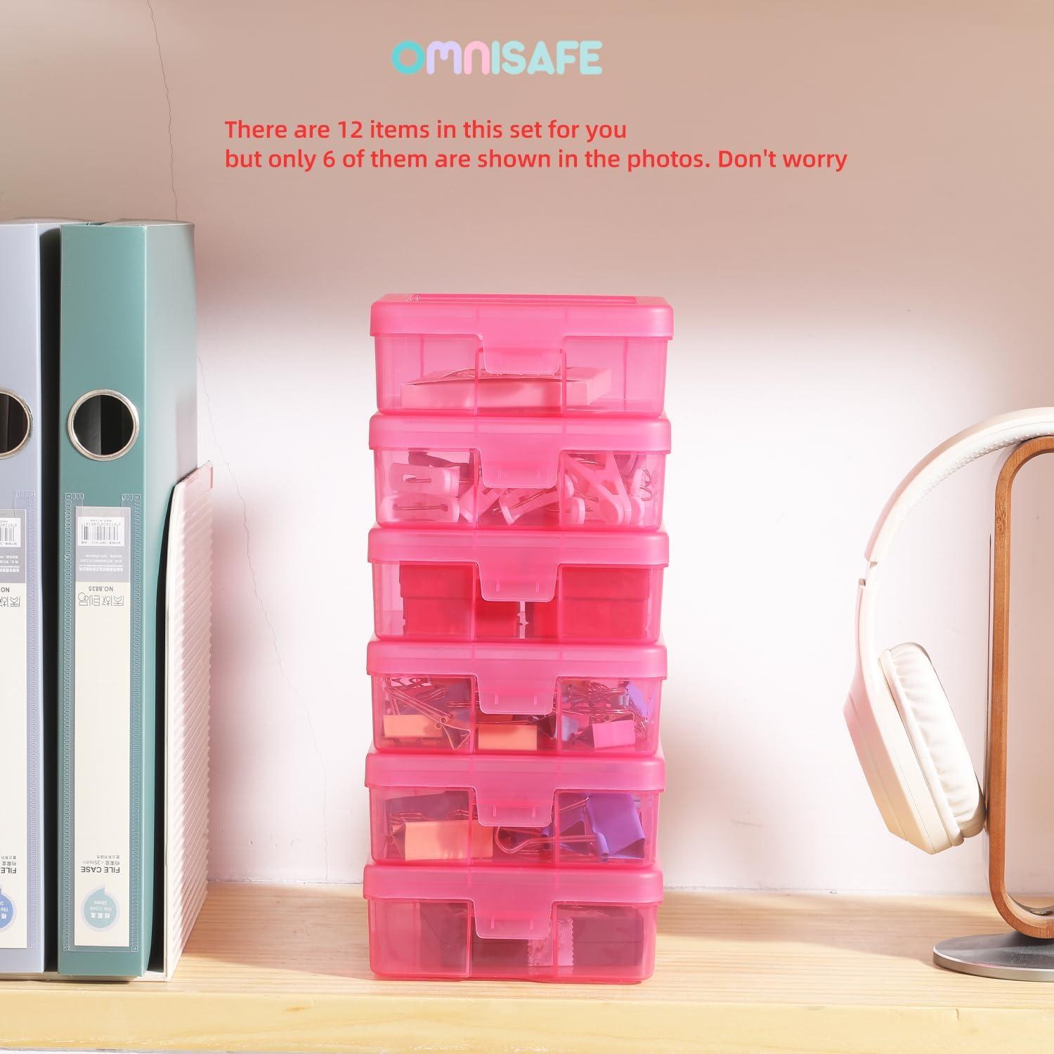 Organizadores de Arte OMNISAFE 12 Piezas Plástico Rosa