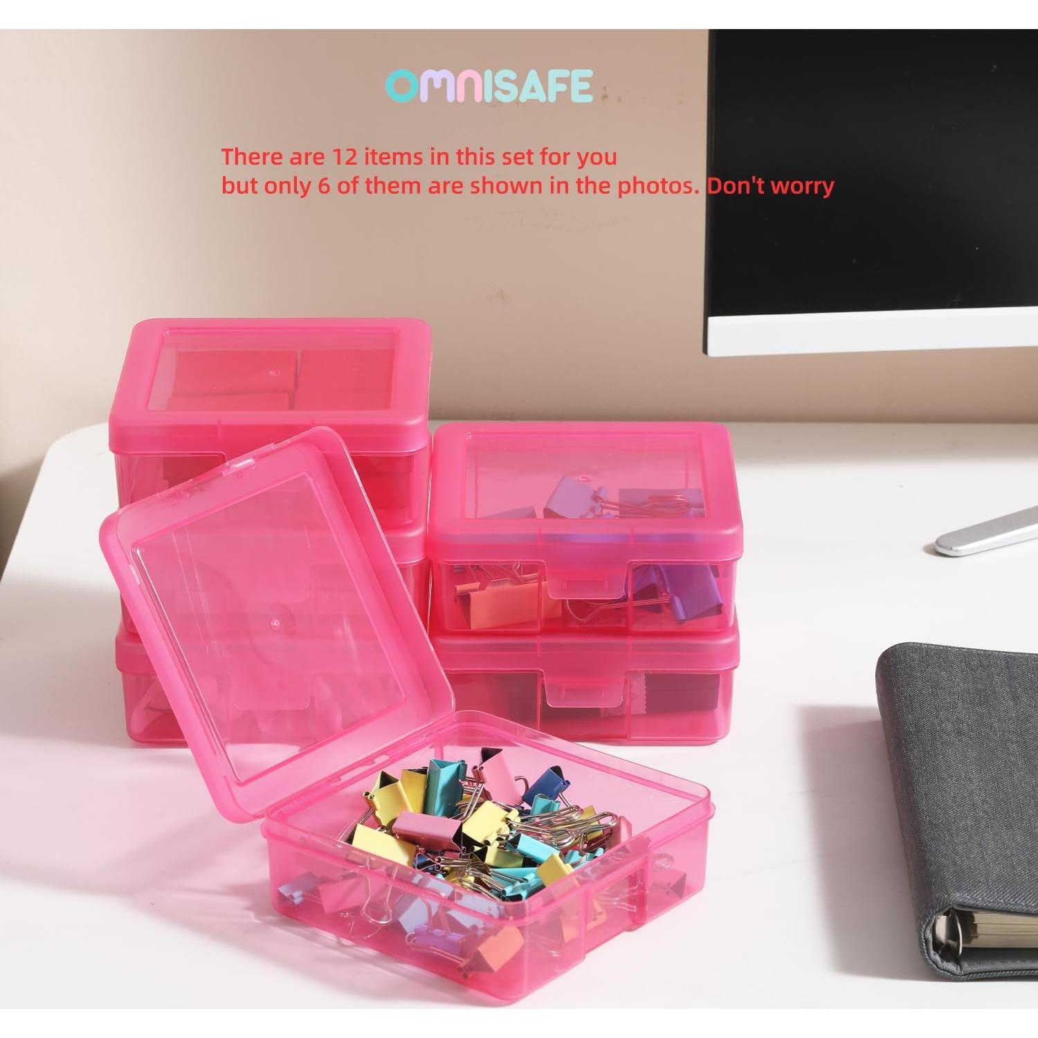 Organizadores de Arte OMNISAFE 12 Piezas Plástico Rosa