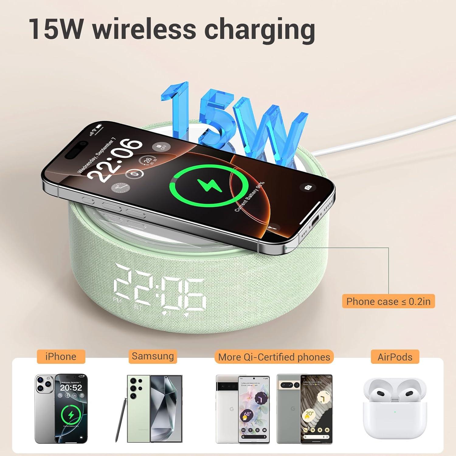 Altavoz Bluetooth COLSUR con Espejo y Reloj Despertador