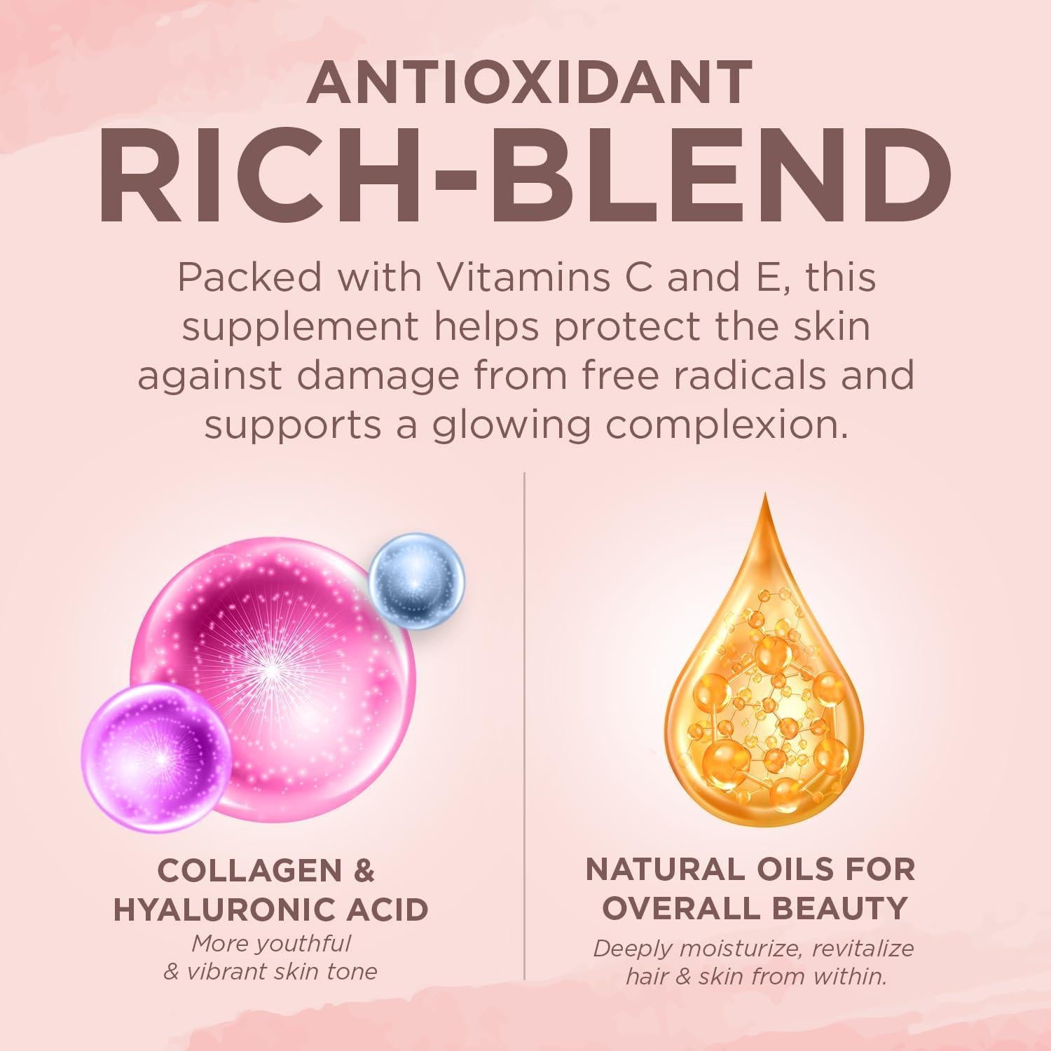 Vitaminas para Cabello, Piel y Uñas Built By Nature 60 Gelatinas