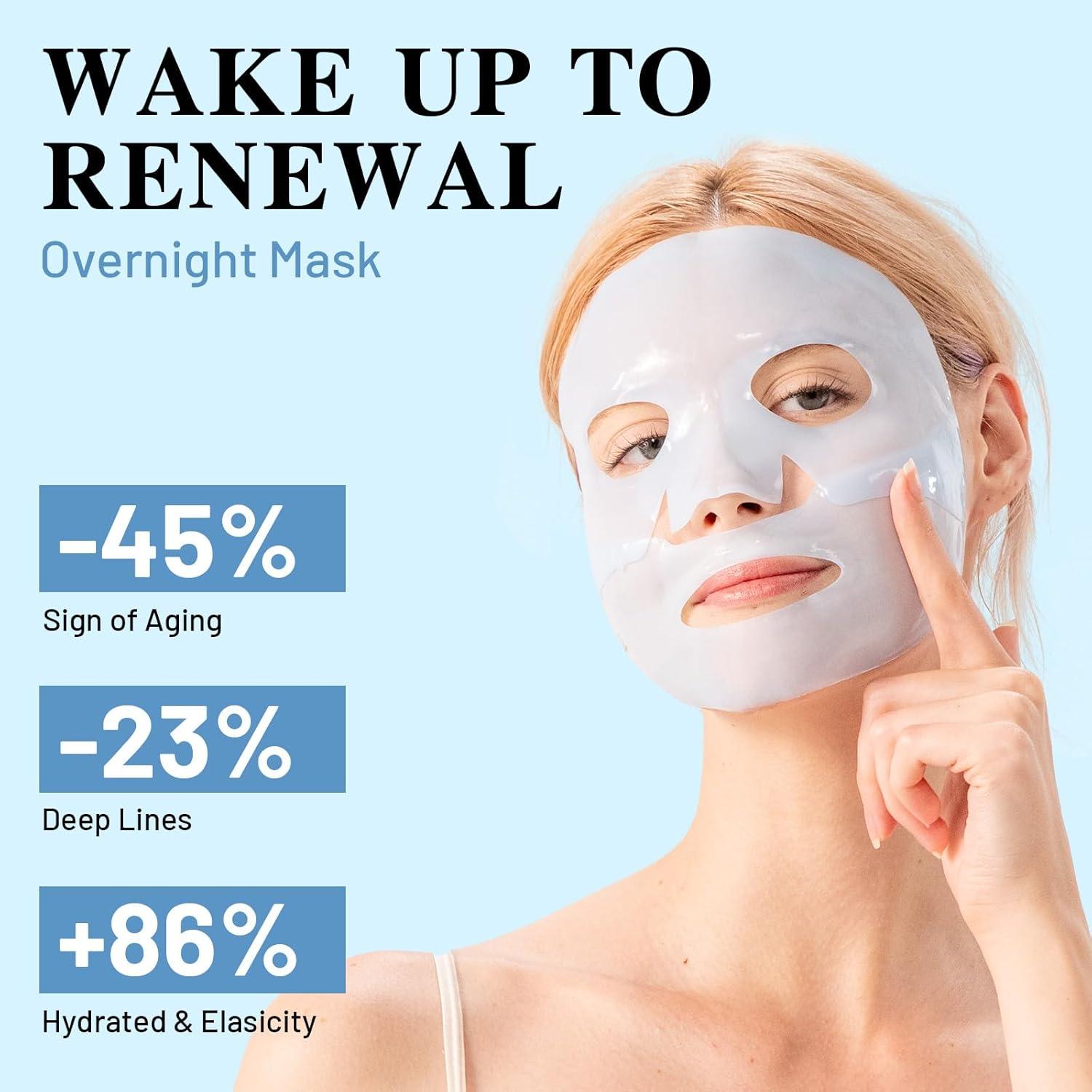 Mascarilla Facial de Colágeno Hidrolizado Meizhuangzhiku - 4 Unidades Anti-Edad