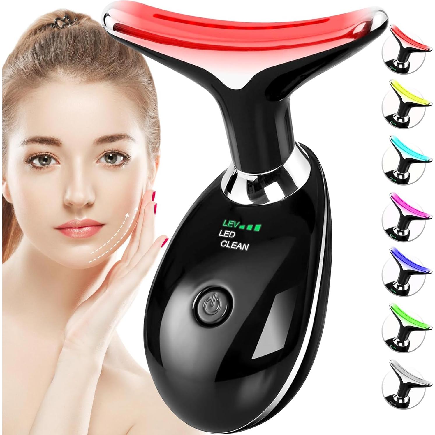 Masajeador Facial Vibrante Sunpint ES-1081 7 Colores Antienvejecimiento