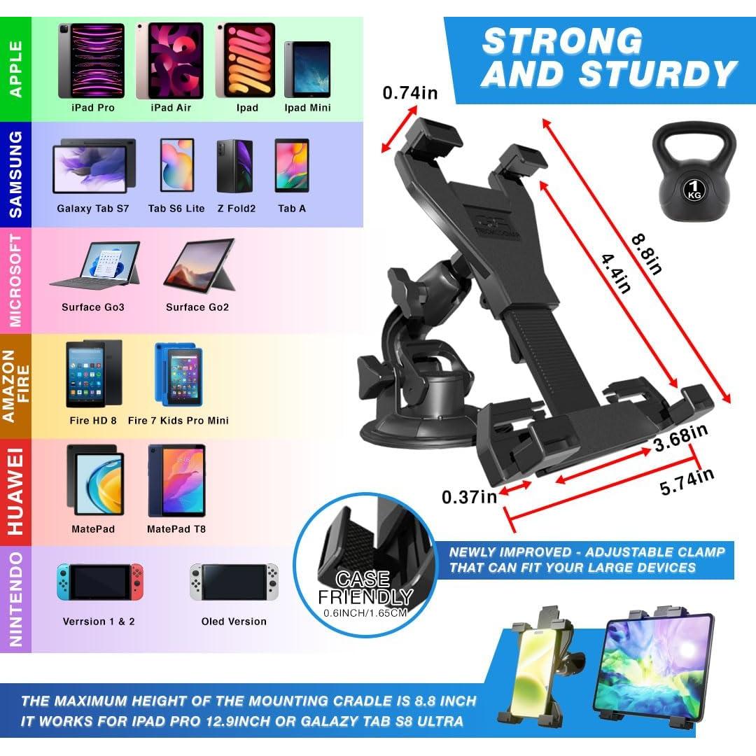 Soporte para Tablet Randconcept 3 en 1 para Coche 20-32 cm