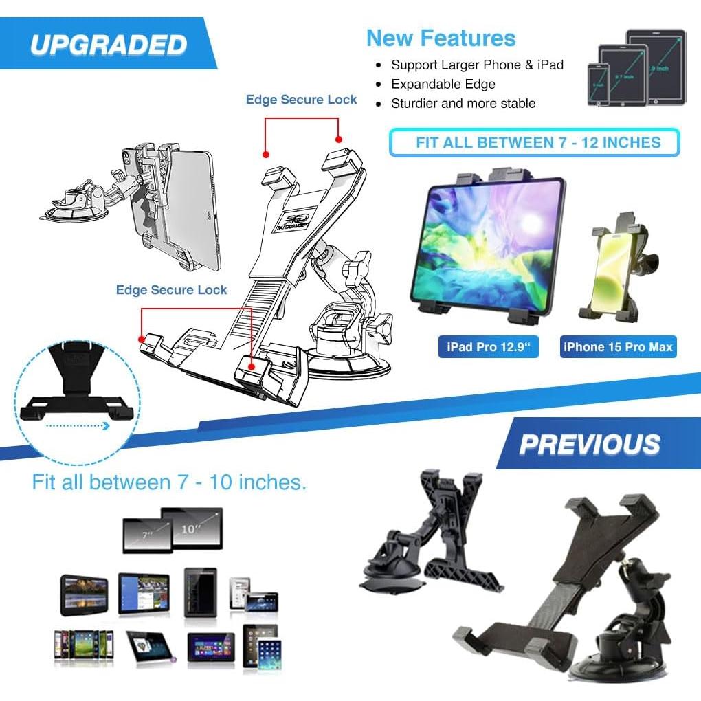 Soporte para Tablet Randconcept 3 en 1 para Coche 20-32 cm