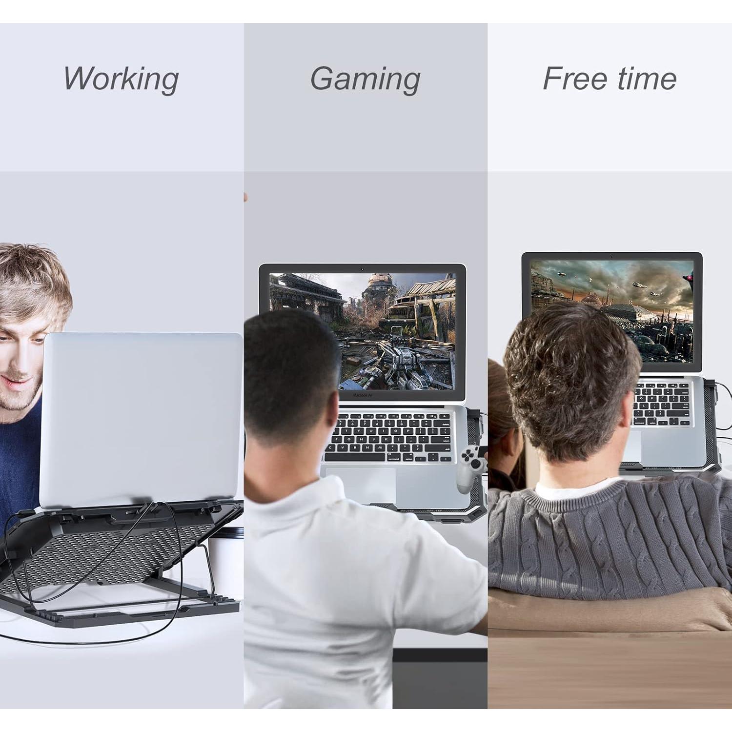 Base de Enfriamiento ICE COOREL 6 Ventiladores 13-15.6 Pulgadas