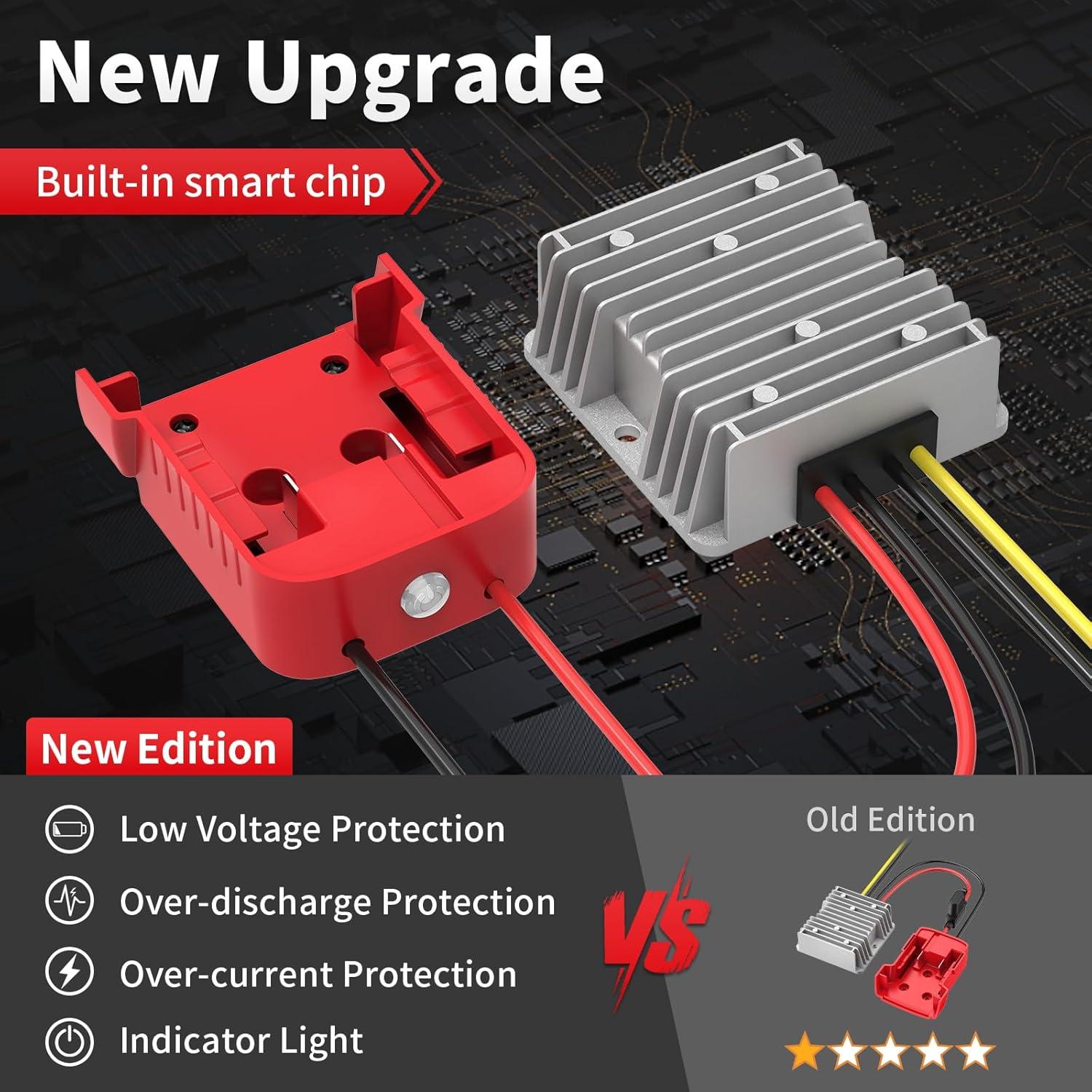 Convertidor de Voltaje DC 18V a 12V Kzreect 20A con Protección