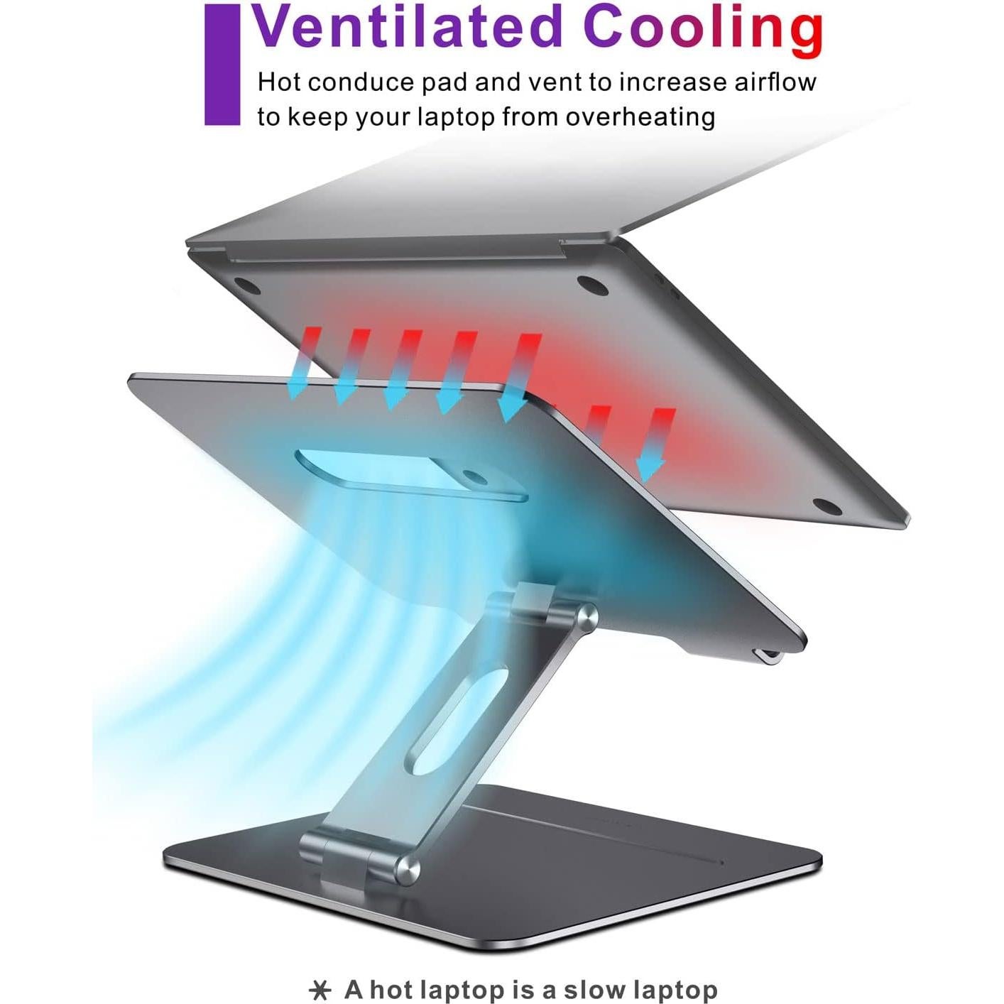 Soporte Ajustable para Laptop brocoon Ergonómico 2.79-25.91 cm