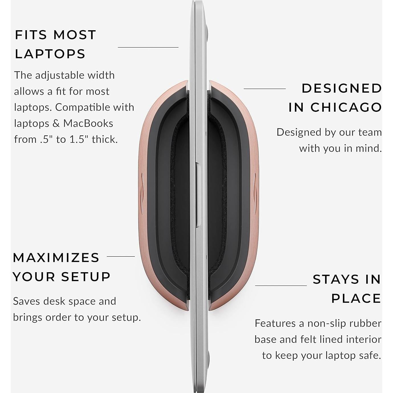 Soporte Vertical para Laptop HumanCentric Cuero Vegano