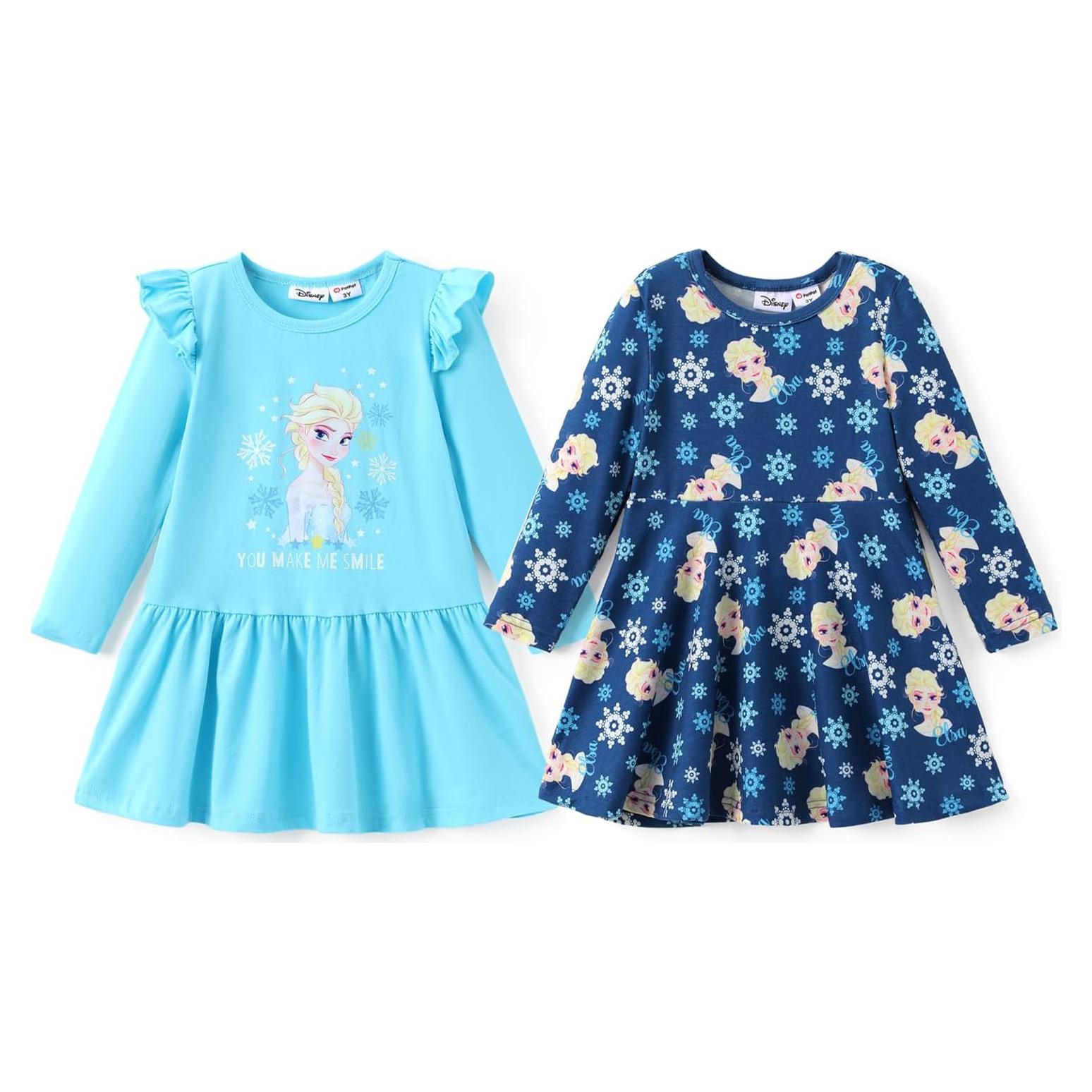 Vestido de Princesa Elsa Disney Frozen para Niñas 2T Azul