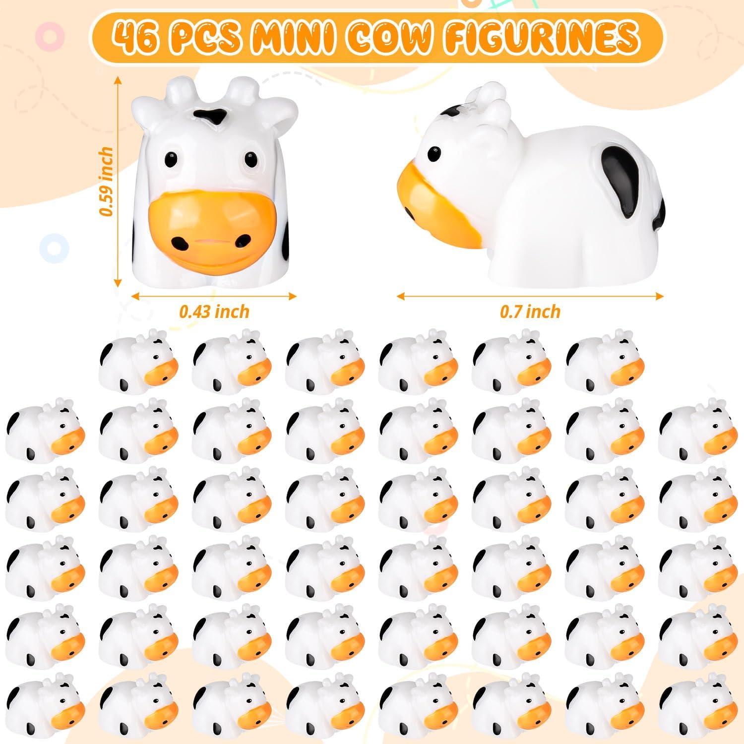 46 Mini Figuras de Vaca LBSXQGS para Decoración de Pasteles