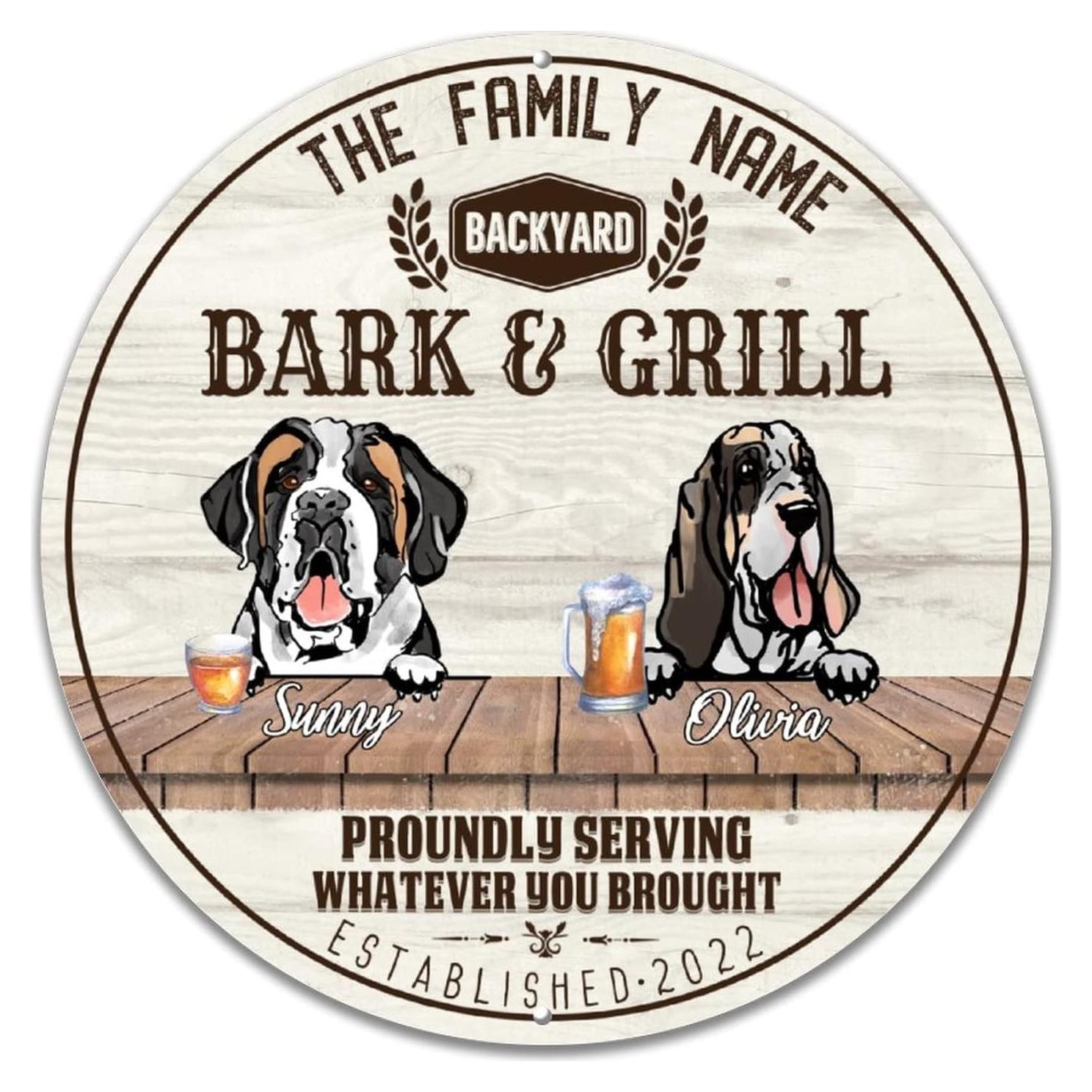 Cartel Redondo de Metal Personalizado 30.48cm Yorkshire Terrier