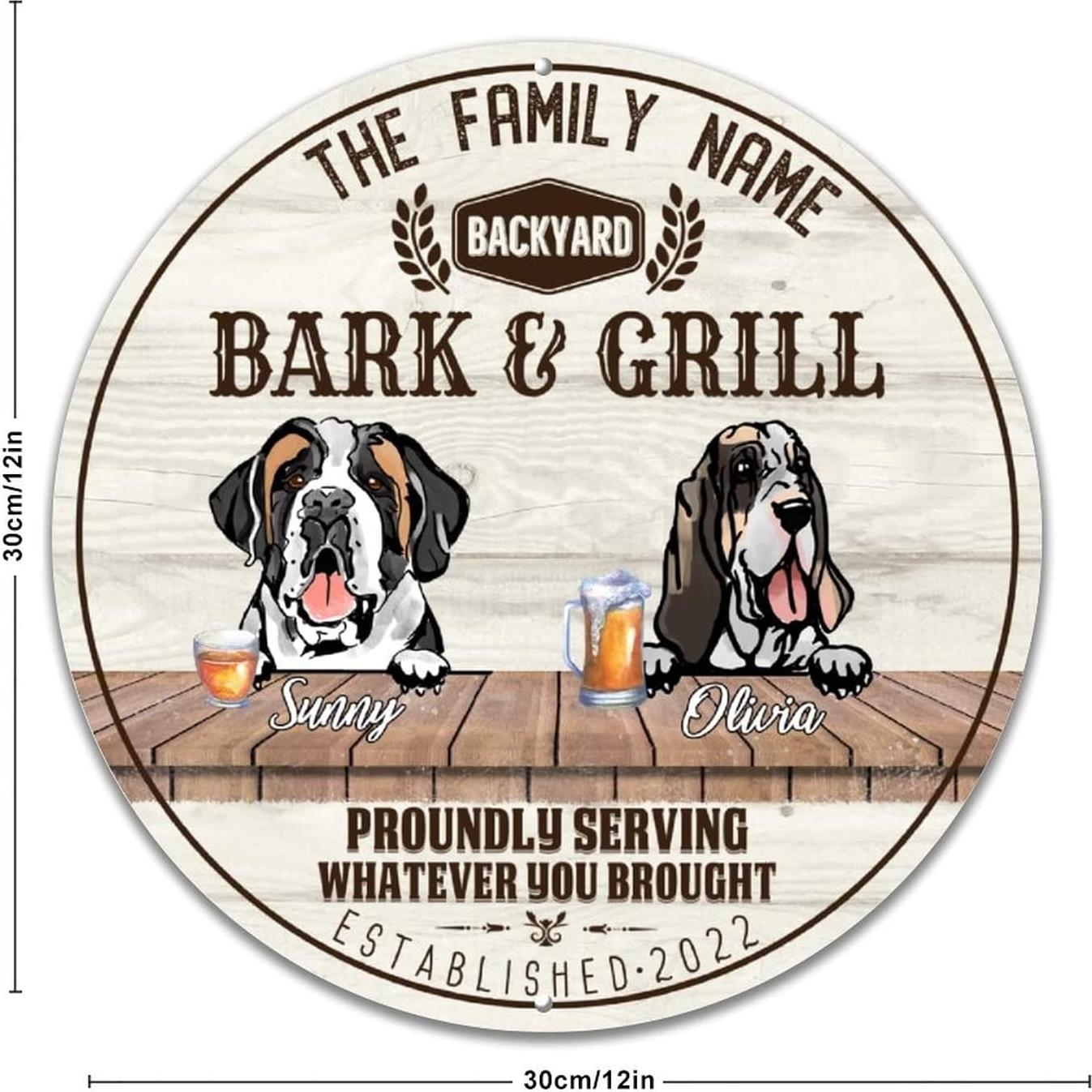 Cartel Redondo de Metal Personalizado 30.48cm Yorkshire Terrier