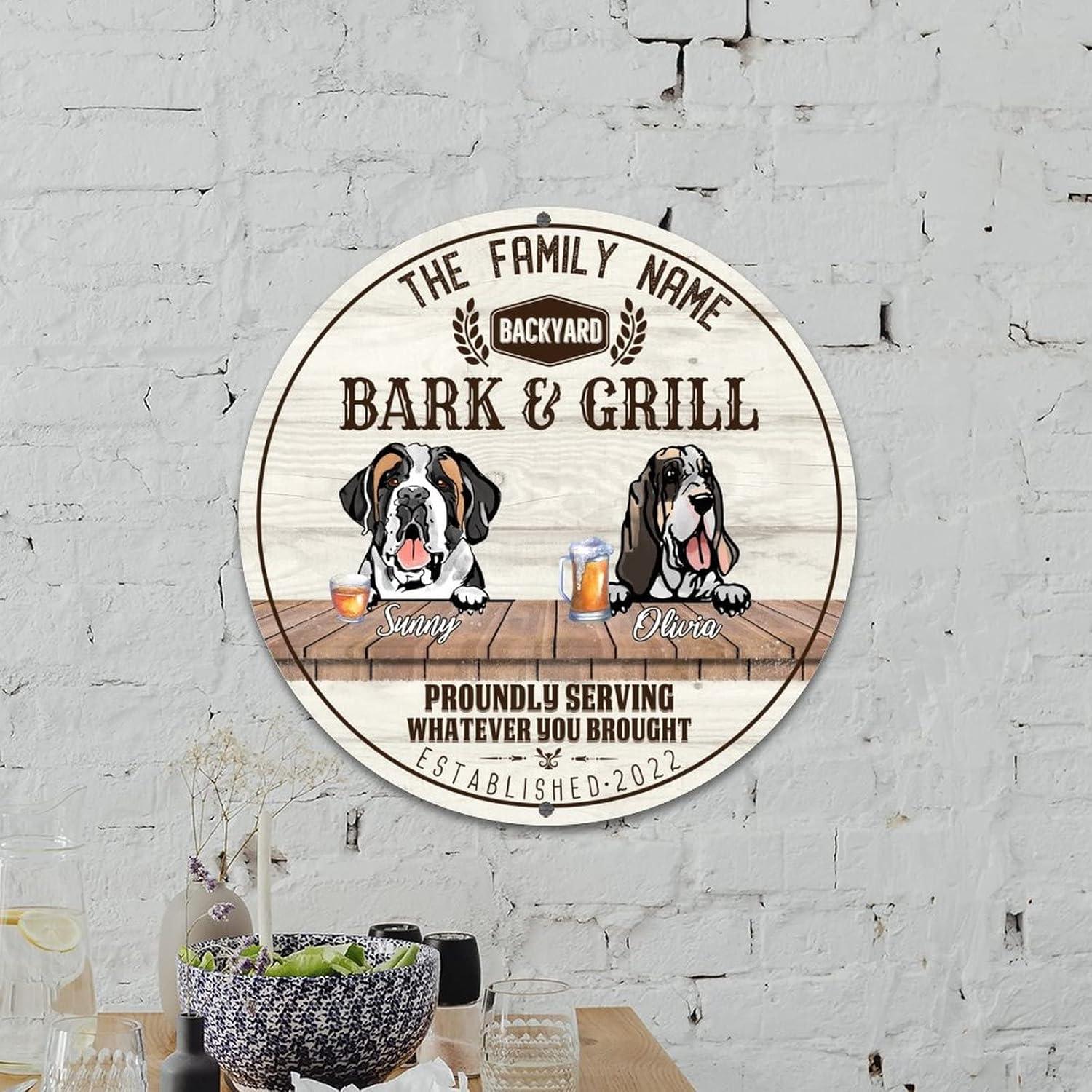 Cartel Redondo de Metal Personalizado 30.48cm Yorkshire Terrier