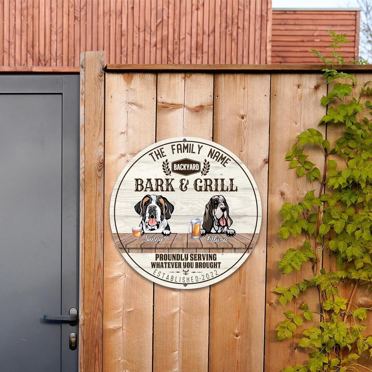 Cartel Redondo de Metal Personalizado 30.48cm Yorkshire Terrier