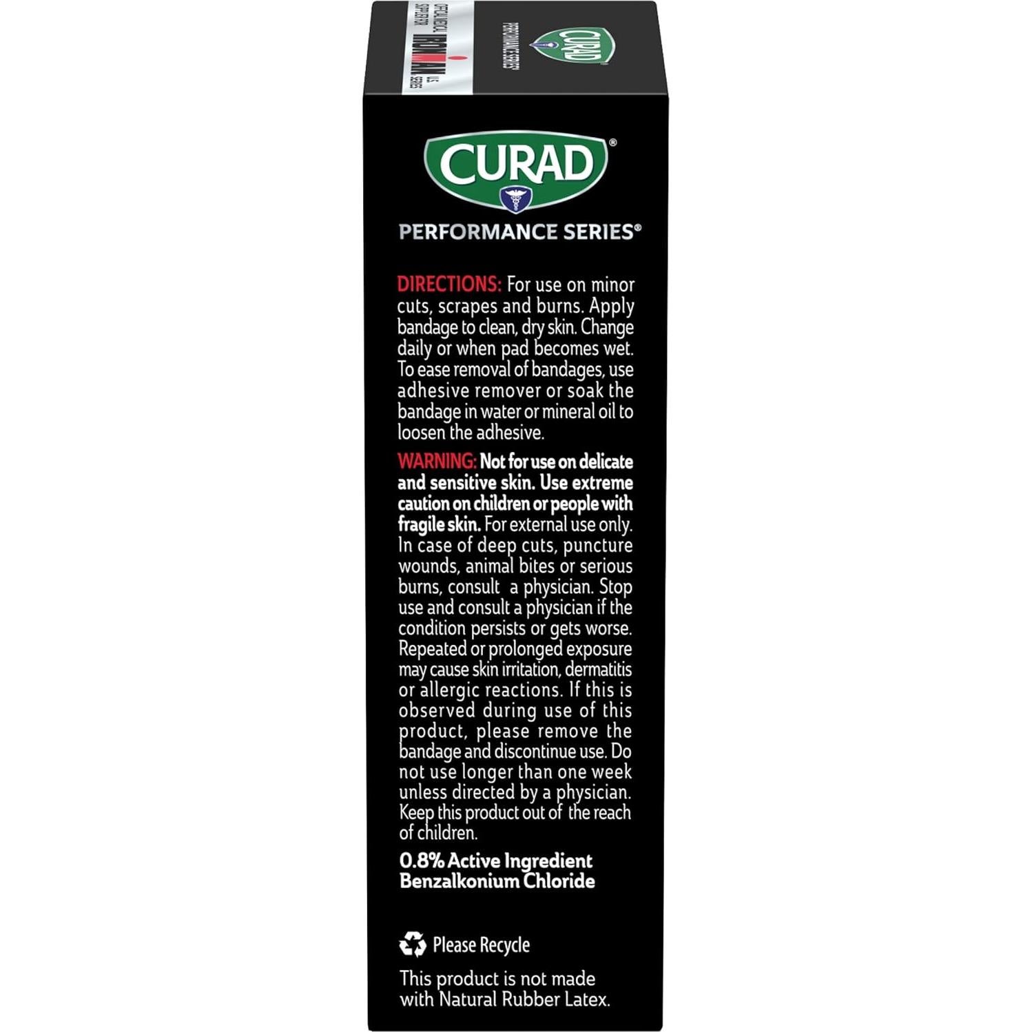 Vendajes Antibacterianos CURAD IRONMAN 20 Unidades 2.54x8.26cm