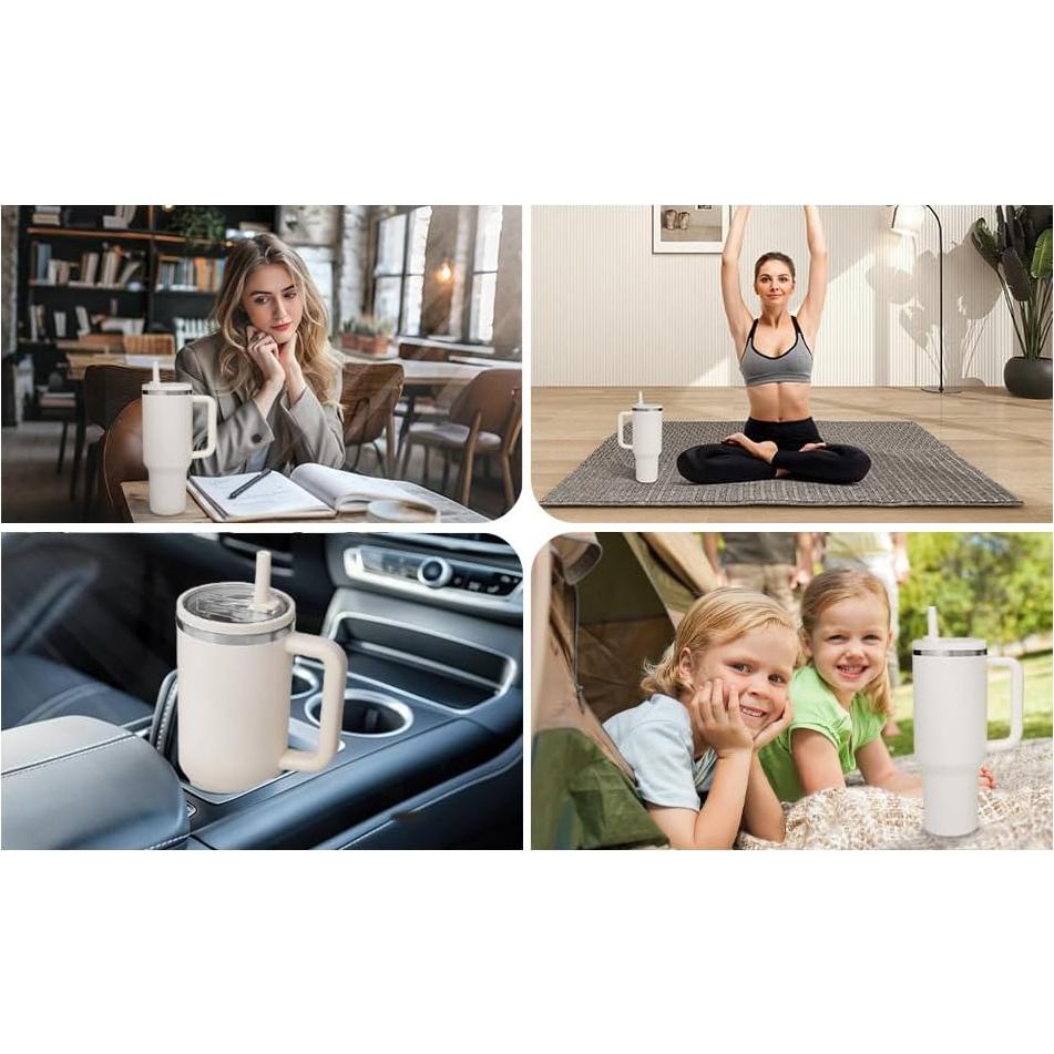 Paquete de 2 Tapas de Popote Invertido Bnoname 30 oz Verde