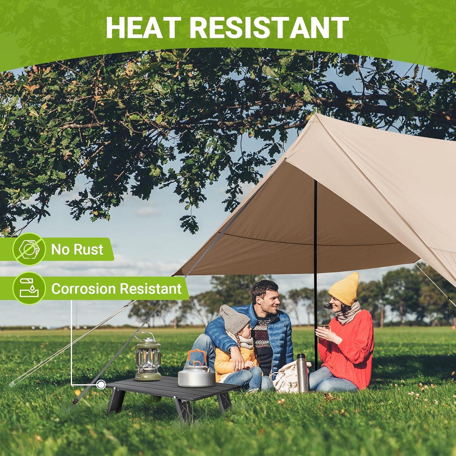 Mesa de Camping Plegable ATEPA AC2401-4, Aluminio 30 kg