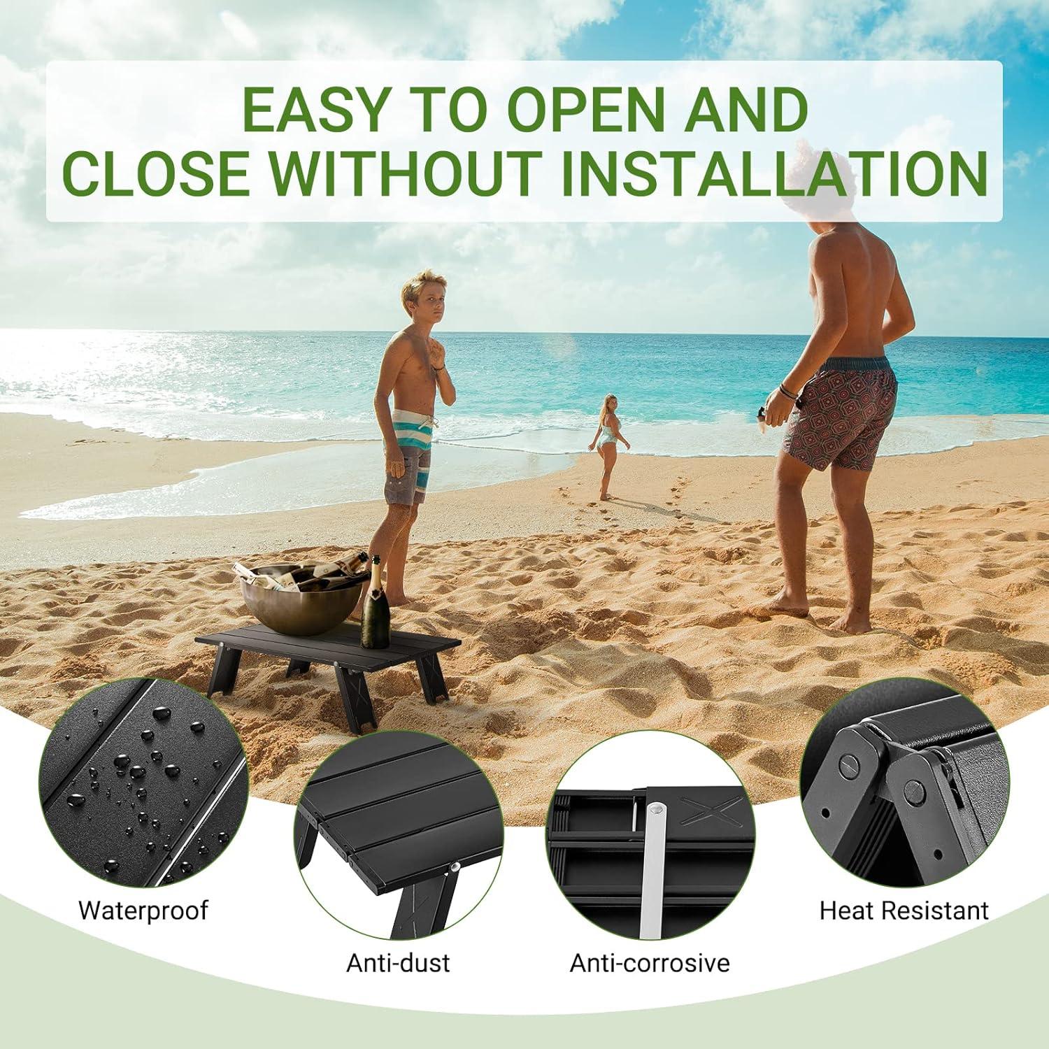 Mesa de Camping Plegable ATEPA AC2401-4, Aluminio 30 kg