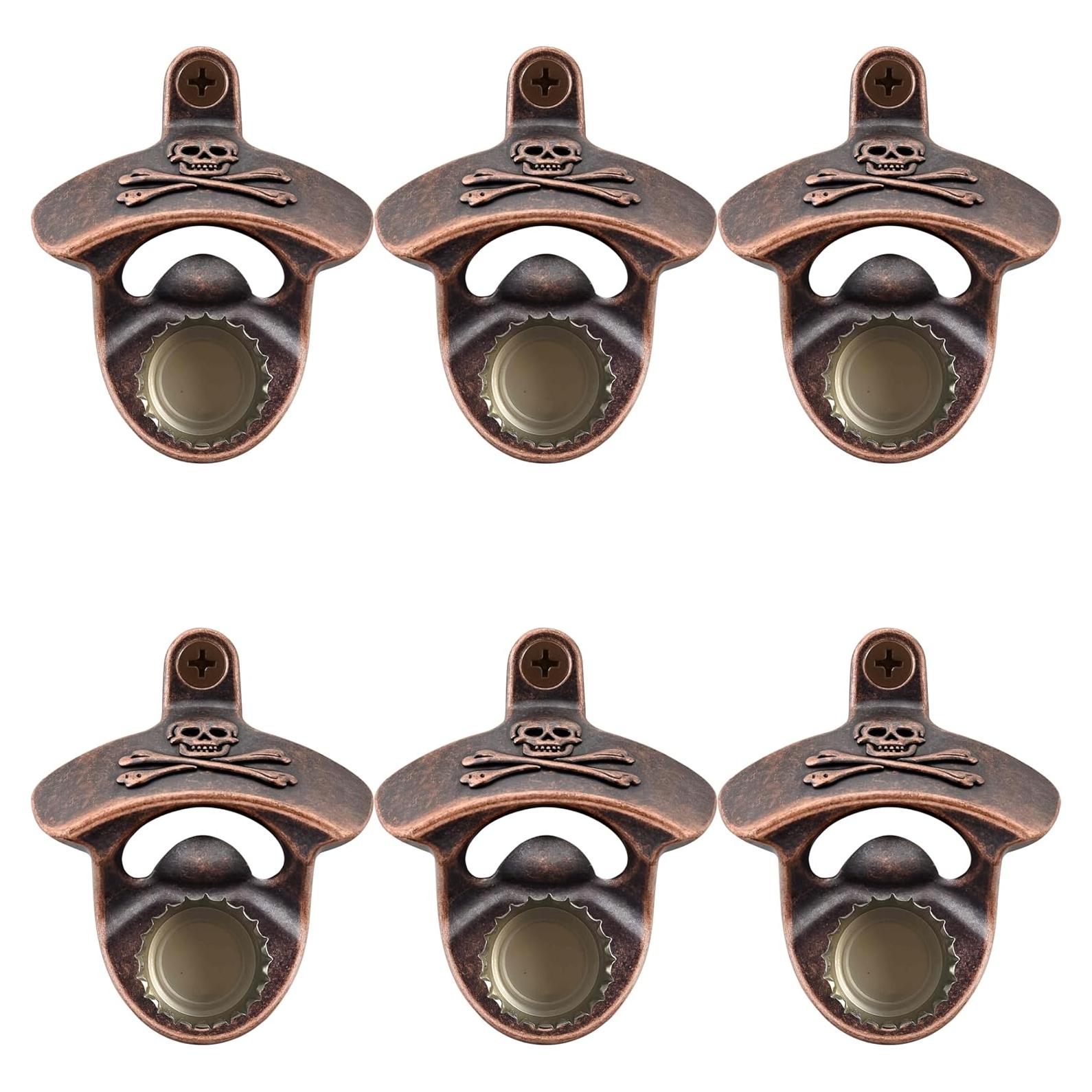 Abrebotellas de Pared HAIICEN Calavera Cobre Antiguo Magnético