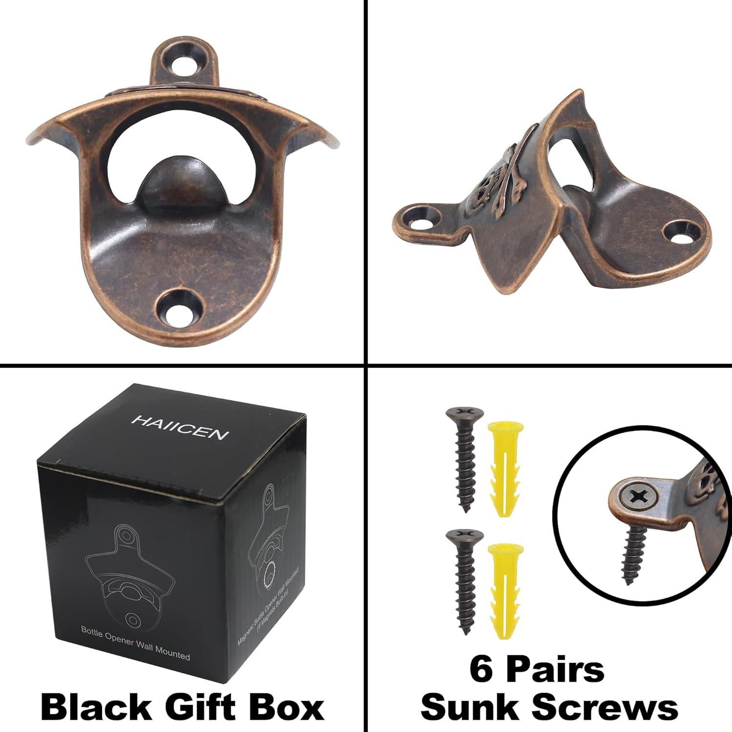 Abrebotellas de Pared HAIICEN Calavera Cobre Antiguo Magnético