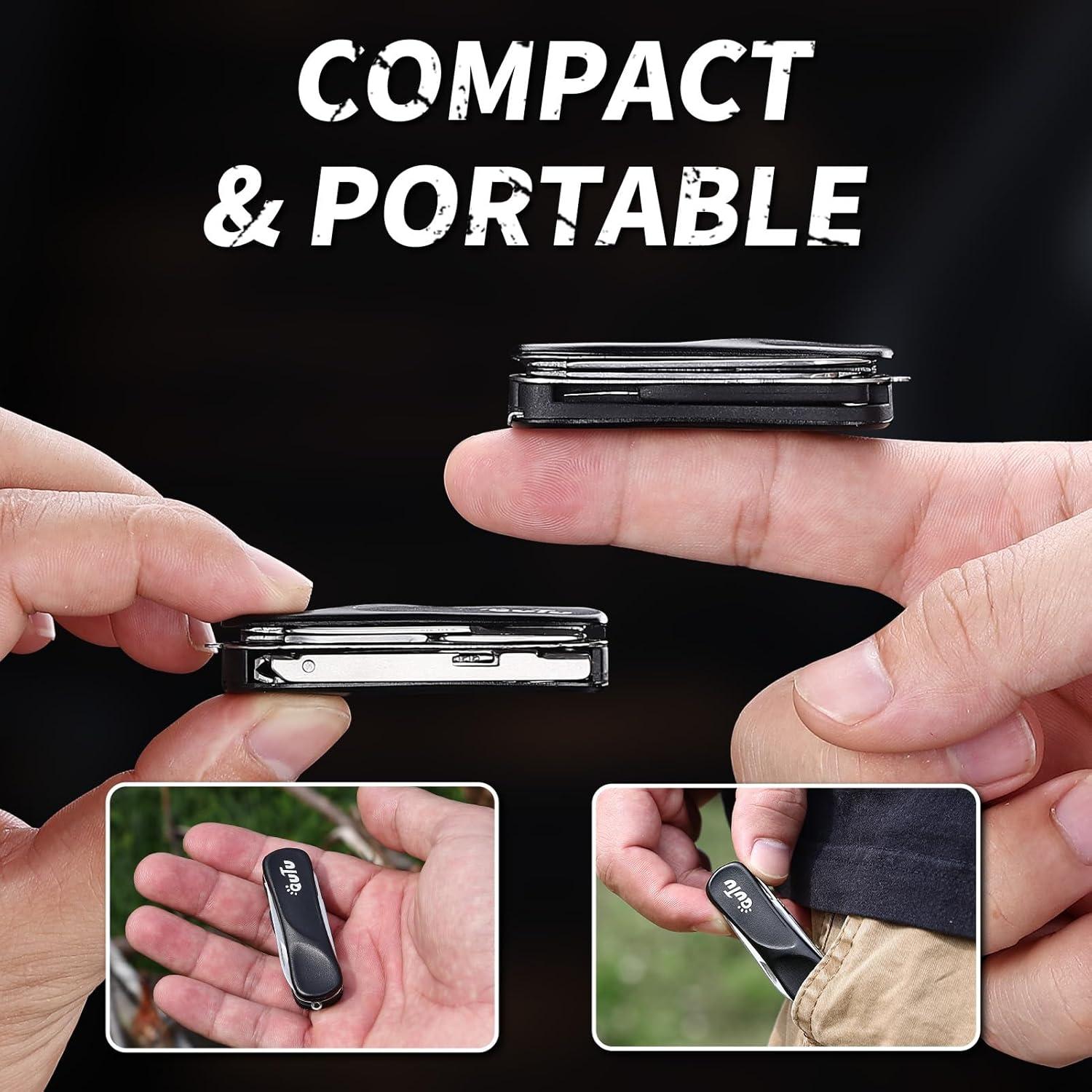 Cortauñas Multiherramienta OUTU 7 en 1 con Llavero Negro