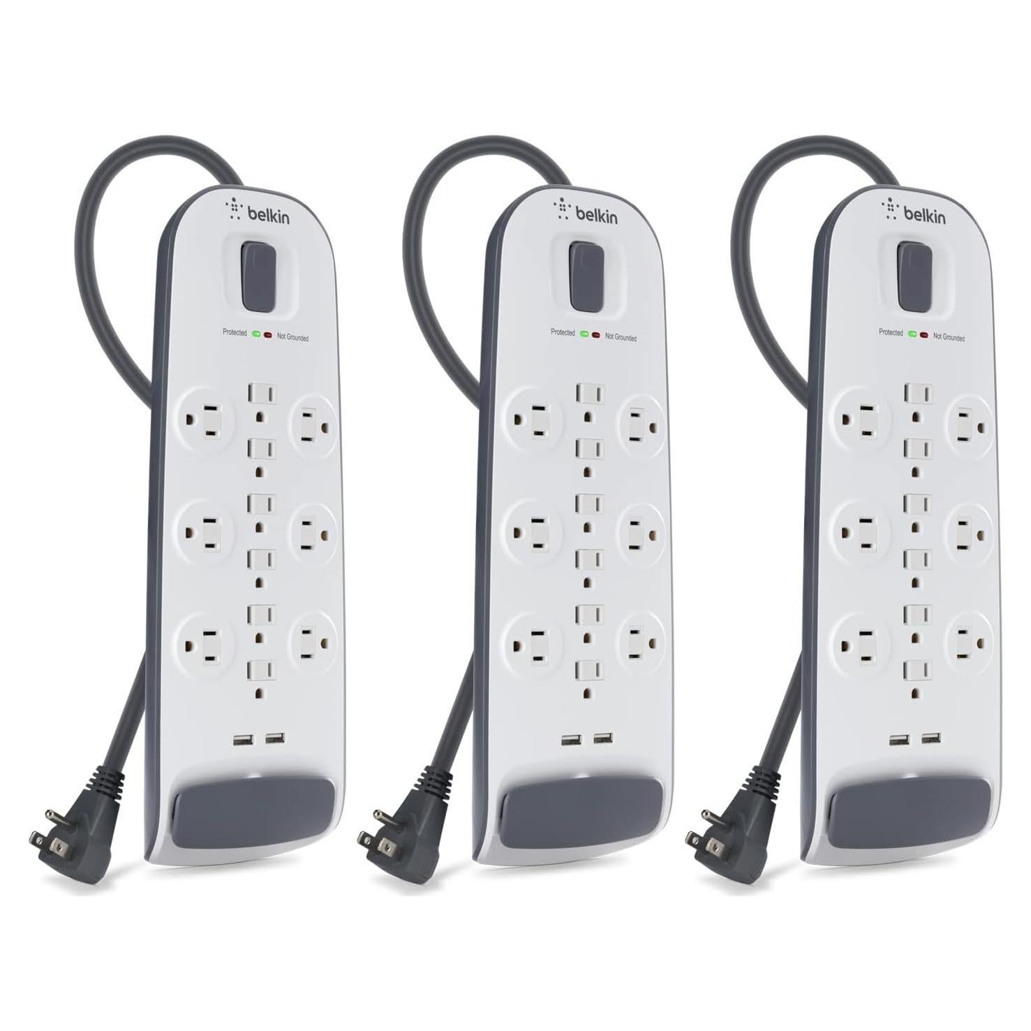 Regleta de Energía Belkin 12 Salidas con USB y Protección 3996J